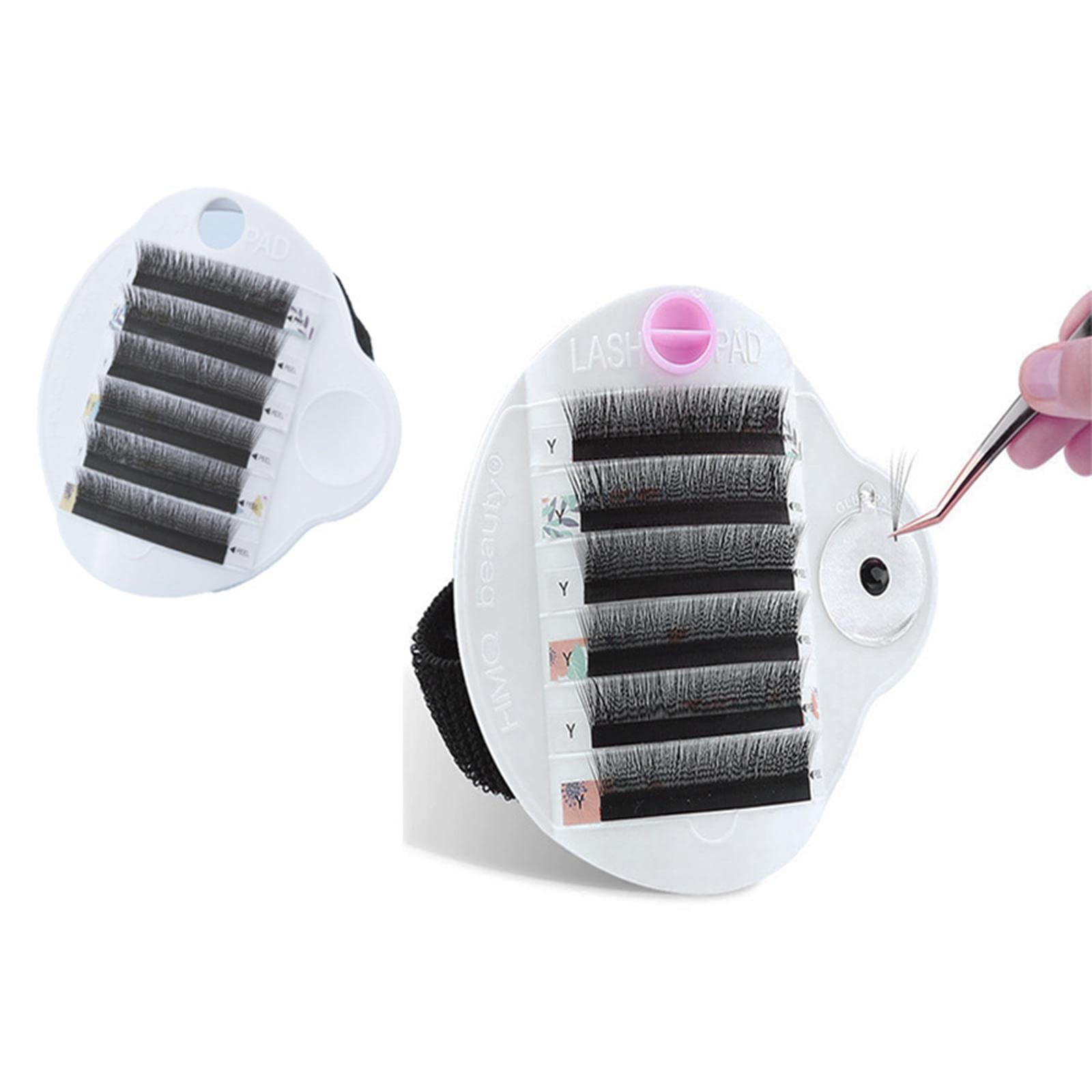Professional Eyelash Extension Hand Plate & Lash Holder with Adjustable Wrist Strap - Perfect for Salon, Spa & Home Lash Application
