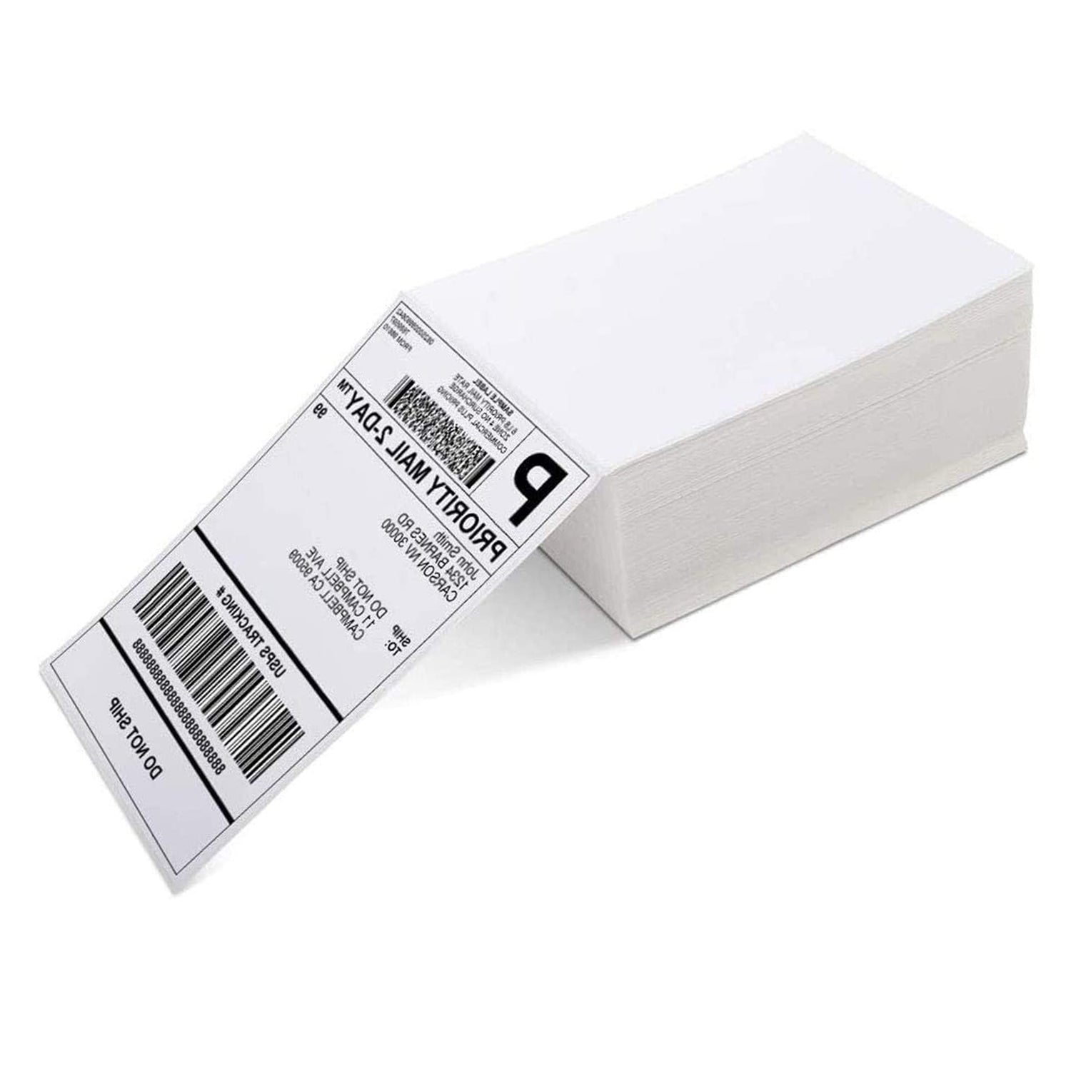 4x6 Thermal Labels - Fan Fold 500 Sheets for Shipping, Mailing & Inventory - Compatible with Zebra, Rollo & Thermal Printers - Perfect for Ecommerce, Logistics & Small Business Use
