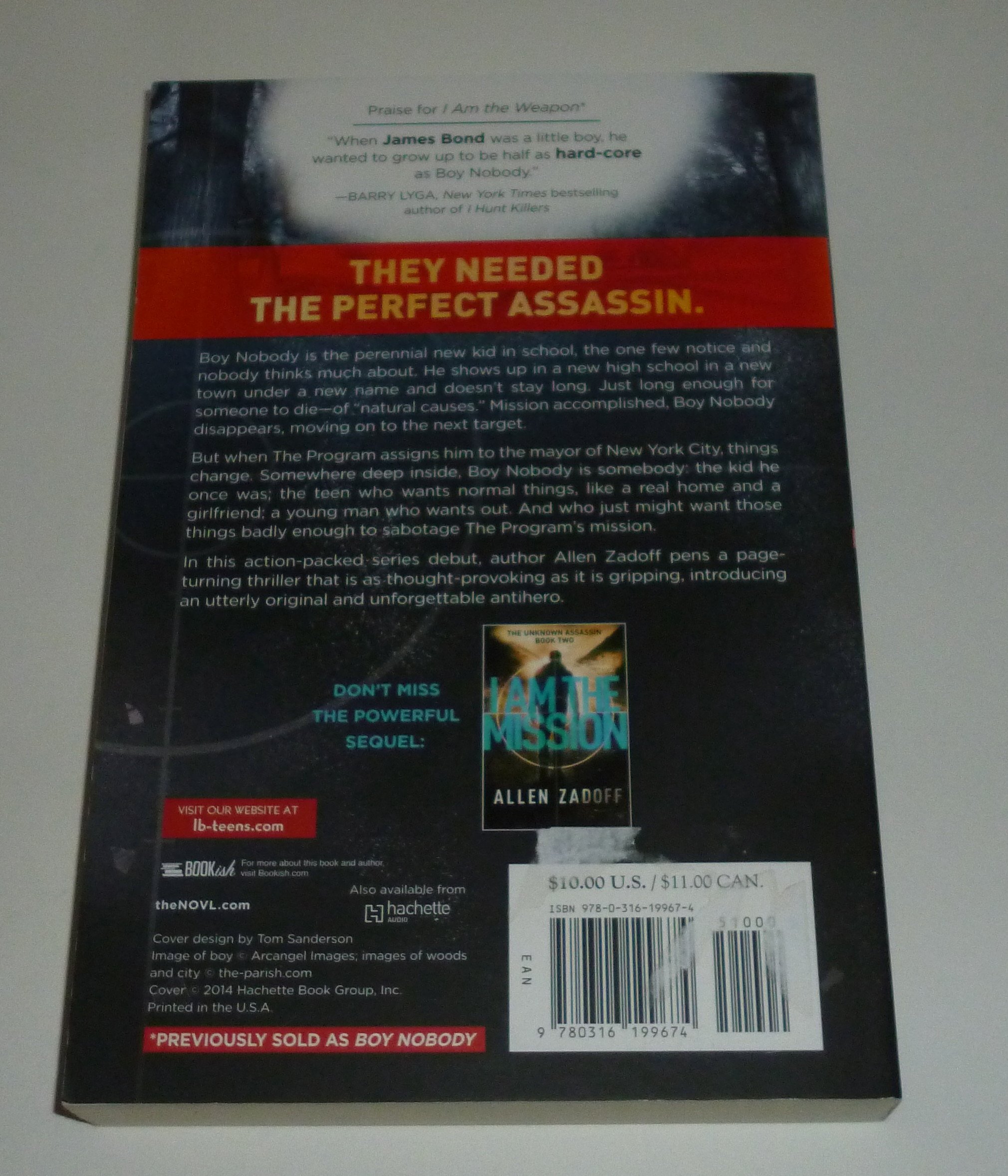 I Am the Weapon (Unknown Assassin Series Book 1) - Formerly Titled Boy Nobody - Thrilling YA Spy Novel for Teens & Adults - Perfect for Fans of Action-Packed Assassin Stories