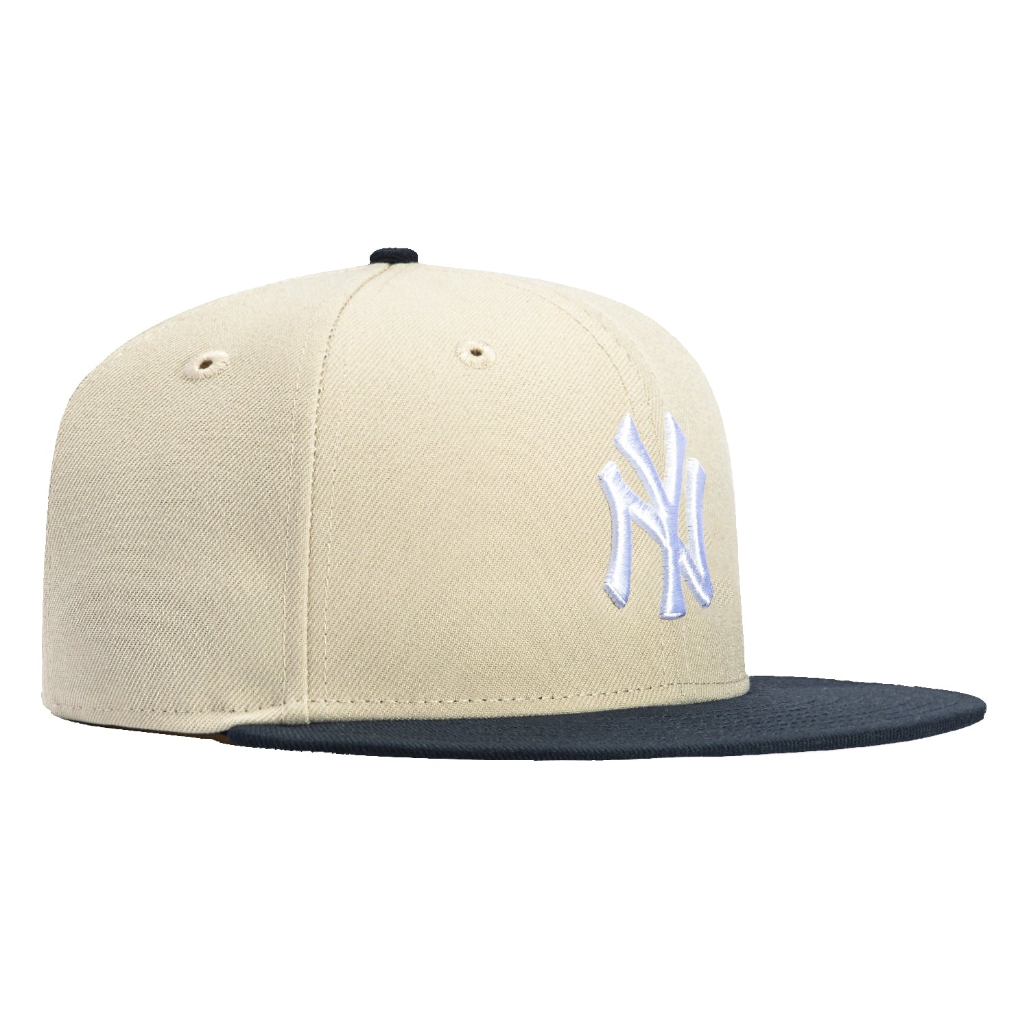 New Era 59Fifty New York Yankees Baseball Cap - Adjustable Snapback Hat in Stone & Navy Colors | Perfect for Baseball Games, Streetwear Fashion & Sports Fans