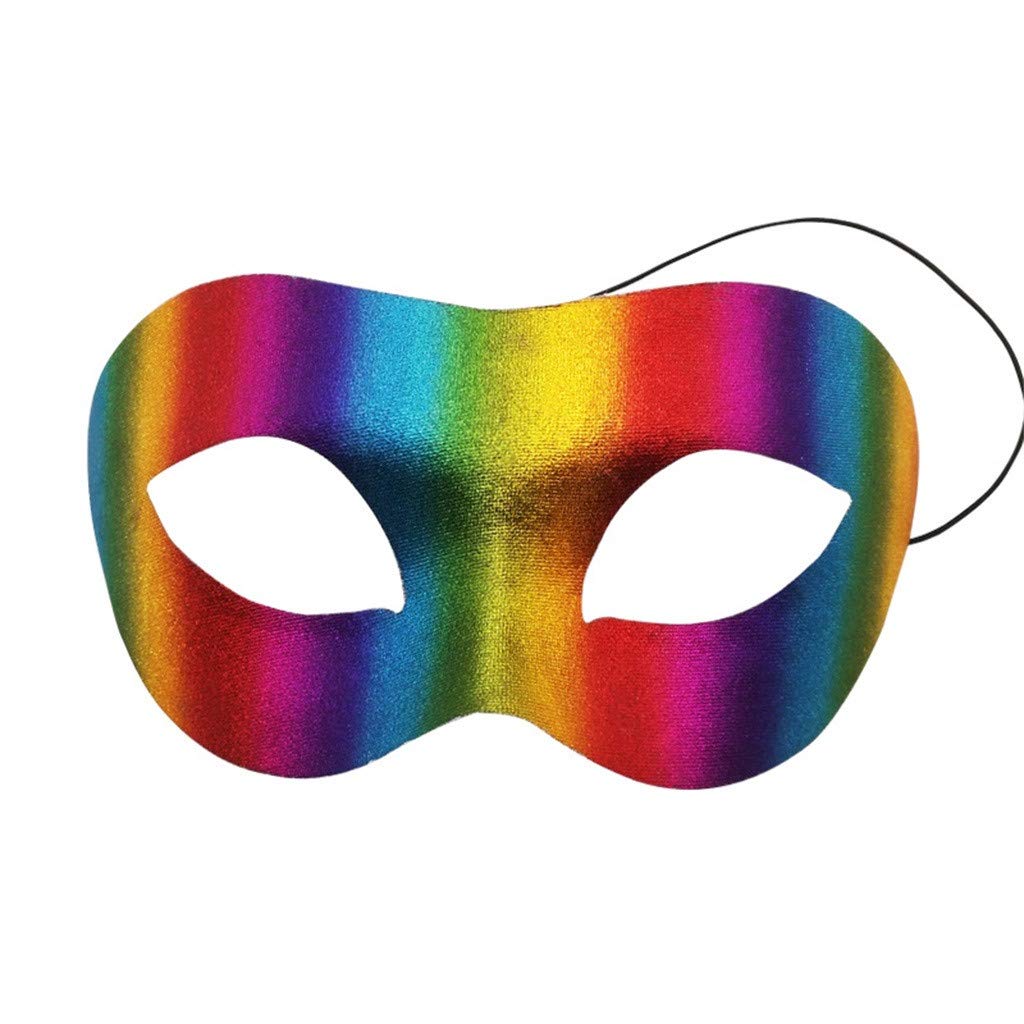 Vintage Halloween Half Face Mask - Halloween Party Costume Accessory for Adults & Kids - Masquerade Ball, Cosplay, Trick or Treat - Spooky Decor for Bathroom, Bedroom & Halloween Party