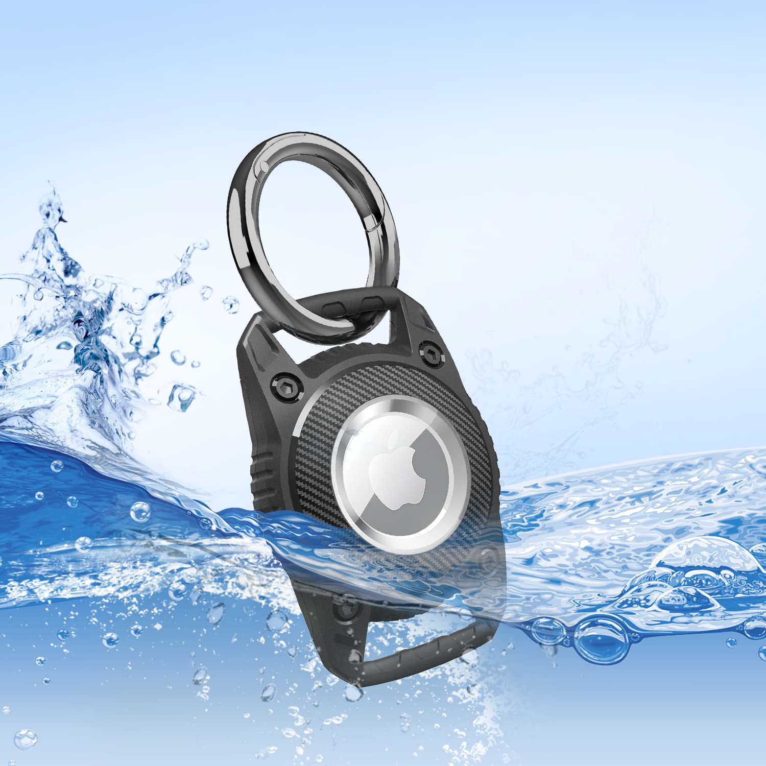 **Mebeter Waterproof Airtag Keyring Holder Case – Compatible with Apple AirTag Tracker, Durable TPU Protective Cover for Keys, Bags, Luggage & Pets | Perfect for Travel, Hiking & Everyday Use**