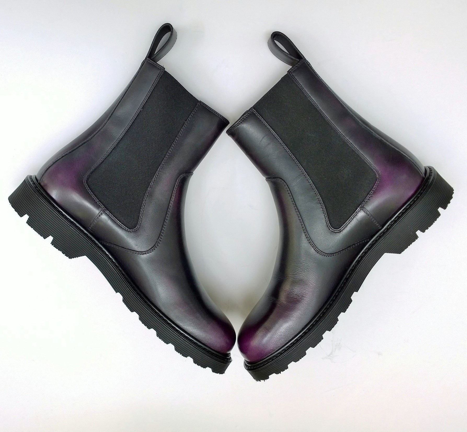 Loewe Blaze Chelsea Boots - Women's Purple Leather Ankle Boots for Casual & Dressy Outfits | Perfect for Fall & Winter Fashion