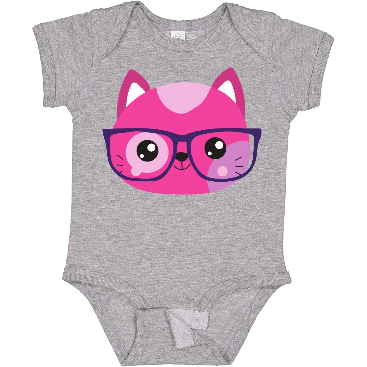 Hipster Cat Bodysuit - Cute Kitten with Glasses for Baby Outfits