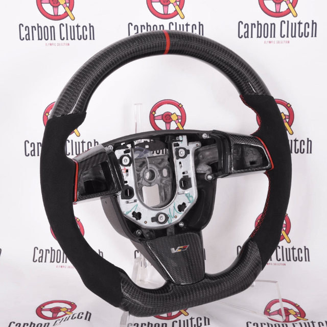 Custom Carbon Fiber Steering Wheel for Cadillac CTS & CTS-V (2008-2014) - High-Performance Racing Style, Enhanced Grip & Luxury Interior Upgrade for Sports Car Enthusiasts