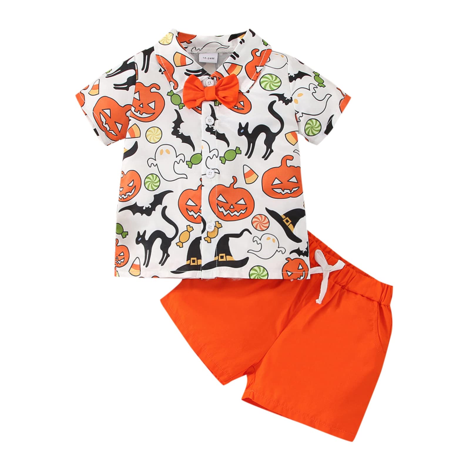Baby Boy Summer Outfits - 2Pcs Short Sleeve Collar Button T-Shirt & Shorts Set | Newborn Toddler Gentleman Clothes | Perfect for Playdates, Family Photos & Special Occasions
