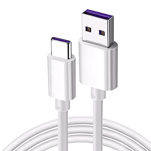 40W Fast Charging USB-C Cable (1/1.5/2M) - Safe & Durable Type-C Charger Cord for Android Phones, Tablets - Perfect for Home, Office & Travel - White 2M