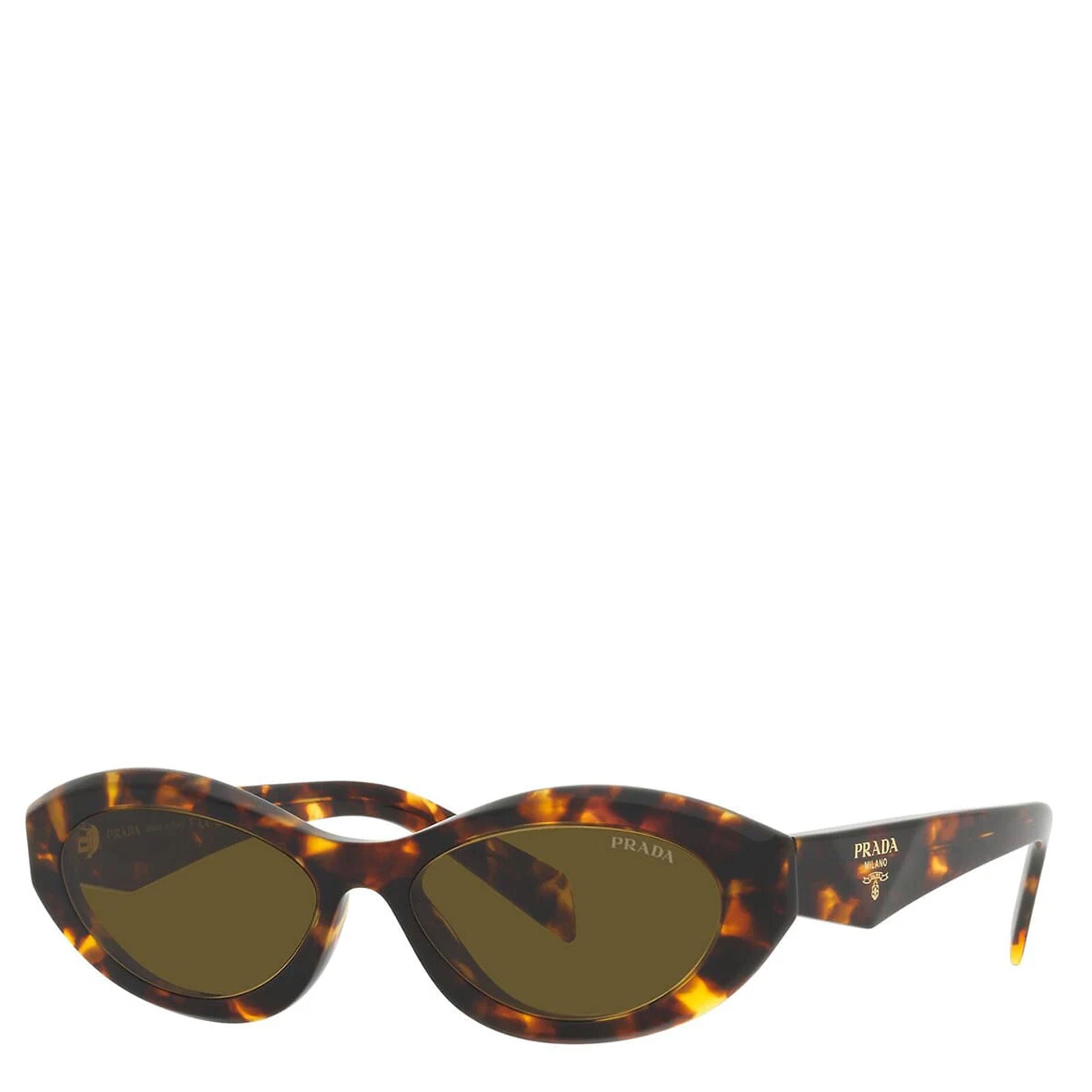 PRADA PR26ZSF Symbole Oval Sunglasses - Tortoise/Honey Frame, UV Protection, Luxury Fashion Sunglasses for Women & Men | Perfect for Beach, Driving & Outdoor Activities