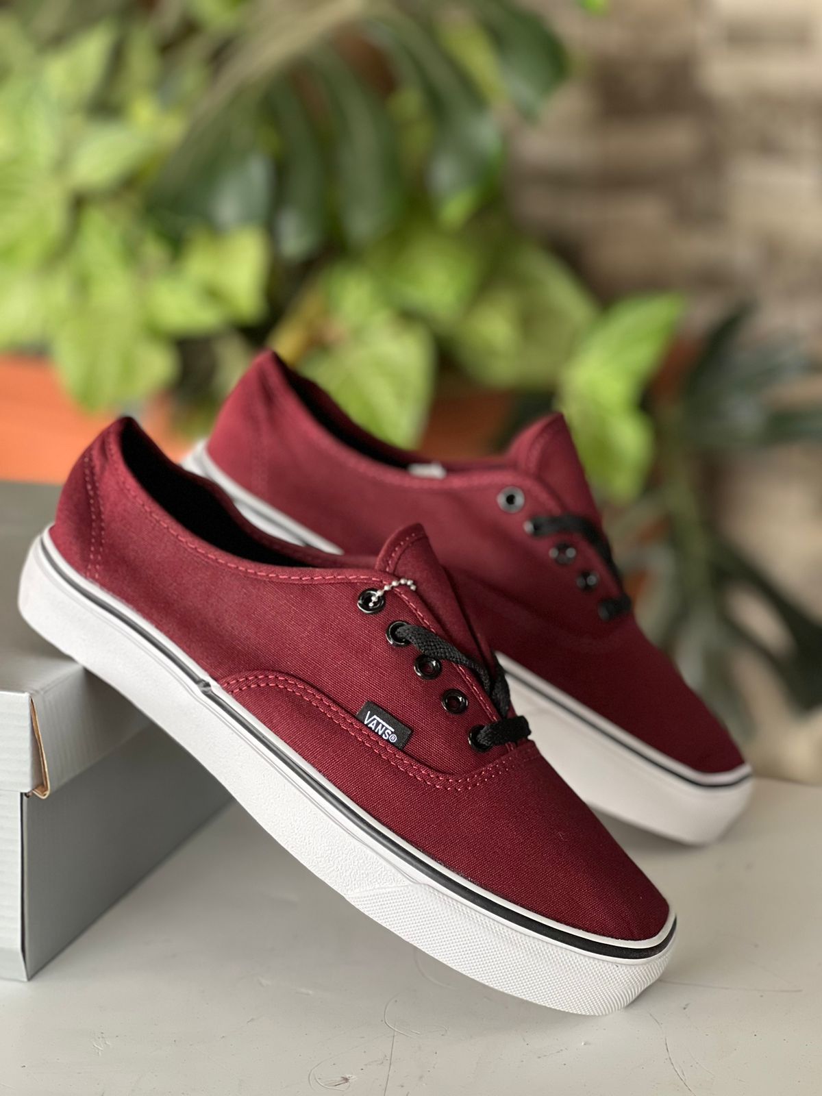 Vans Off The Wall Sneakers - Maroon & White Classic Skate Shoes for Men & Women | Perfect for Skateboarding, Casual Wear & Street Style Fashion