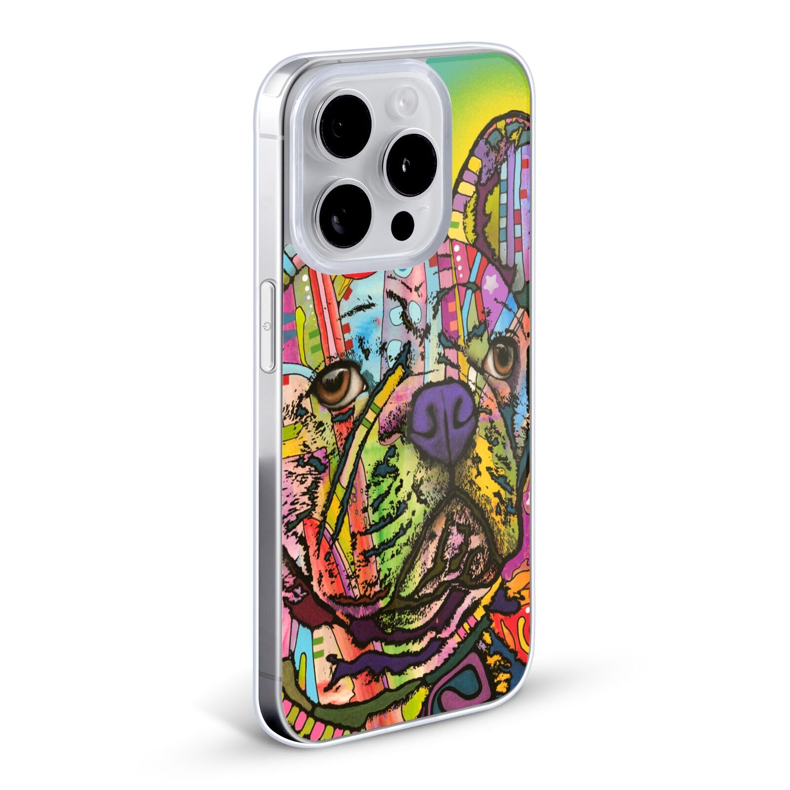 Officially Licensed Dean Russo French Bulldog iPhone 12 Pro Max Case - Cute Soft Gel Phone Cover for Apple iPhone 12 Pro Max - Perfect for Dog Lovers, Gift Giving & Everyday Protection