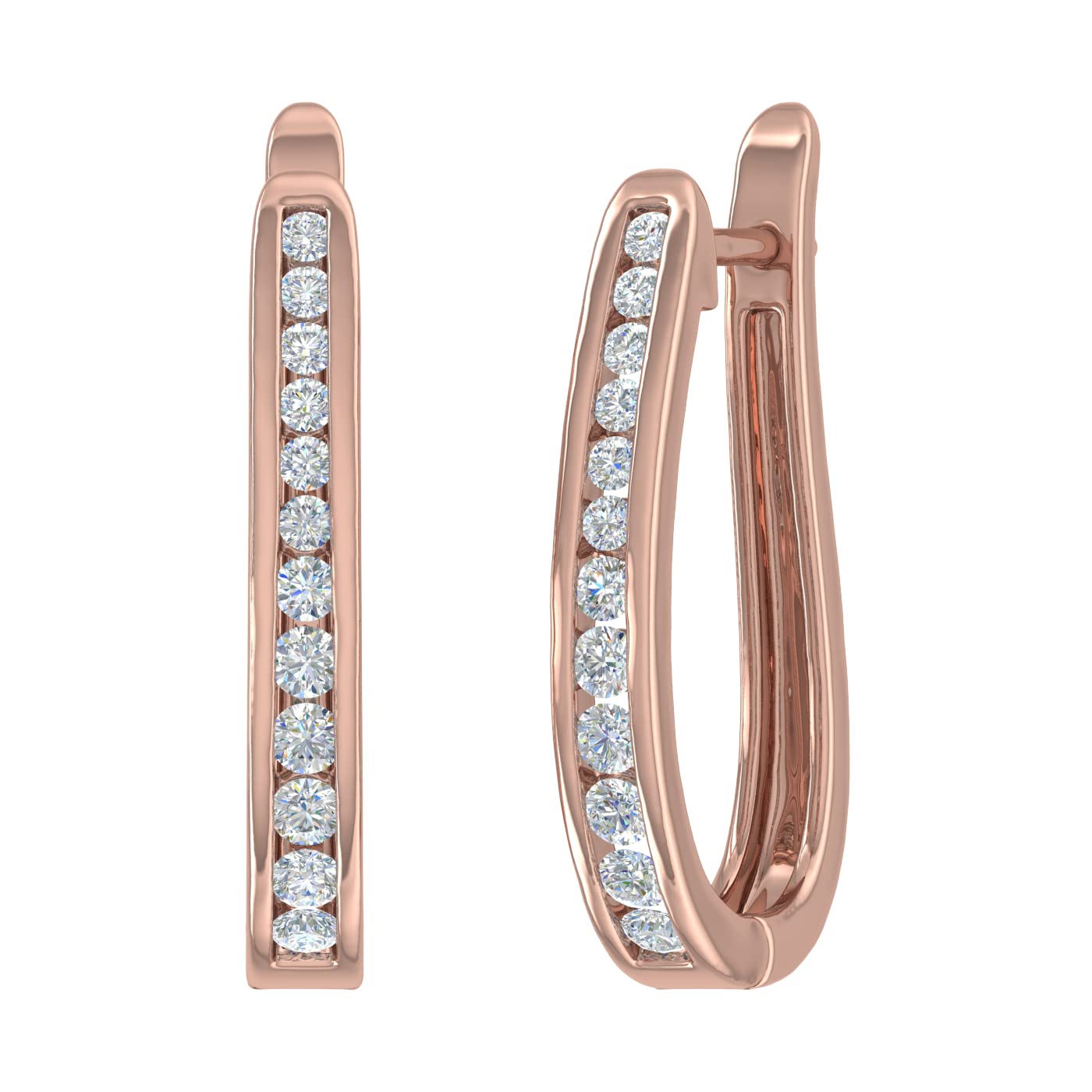 1/4 to 1/2 Carat Diamond Hoop Earrings in 14K Gold (SI1-SI2 Clarity) - Elegant Everyday Jewelry for Women, Perfect for Work, Parties & Special Occasions