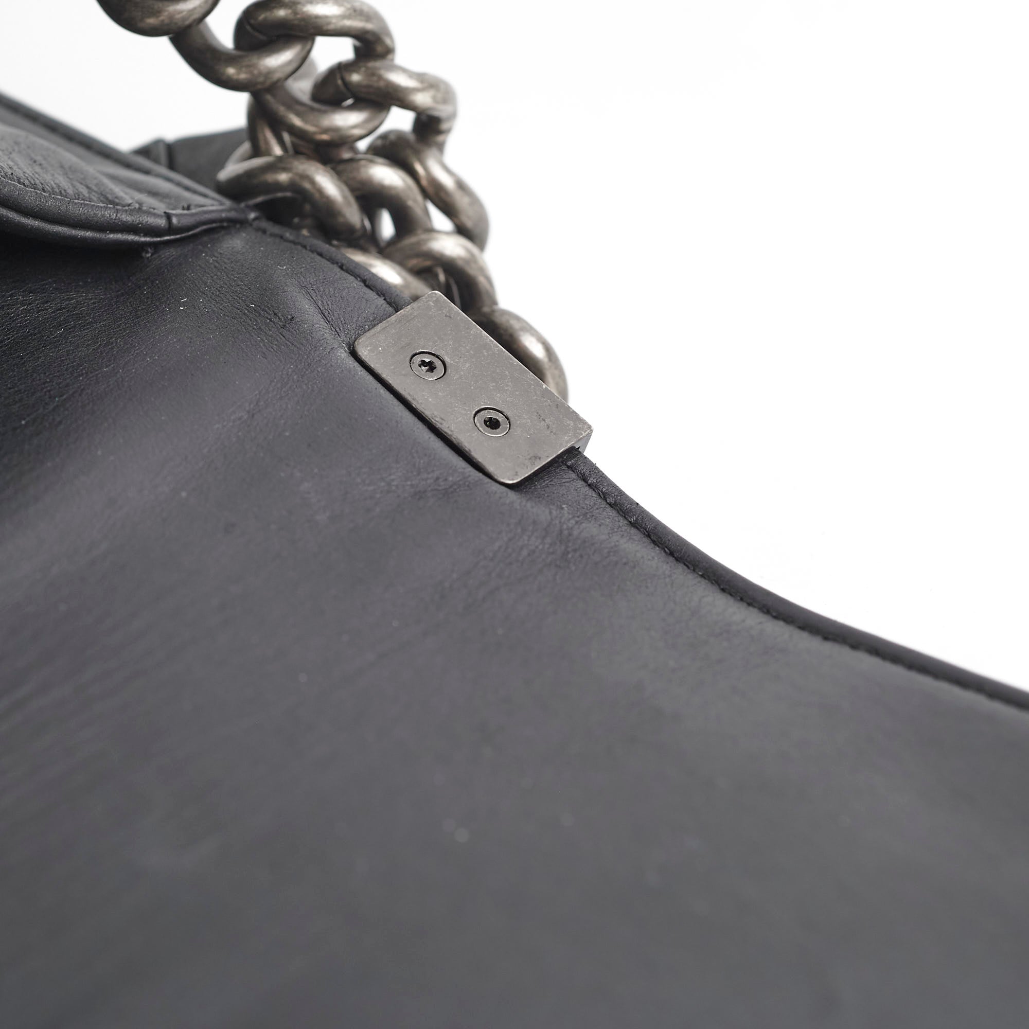 Chanel Quilted Old Medium Boy Bag in Black - Luxury Crossbody Handbag for Women, Perfect for Date Night & Evening Events