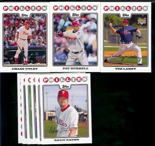 Philadelphia Phillies Baseball Cards Collection - Complete Topps Team Sets 2007-2011 (5 Years) with All Regular Issue Cards, Stars & Rookie Cards | Perfect for MLB Collectors, Sports Memorabilia Fans & Gift Ideas