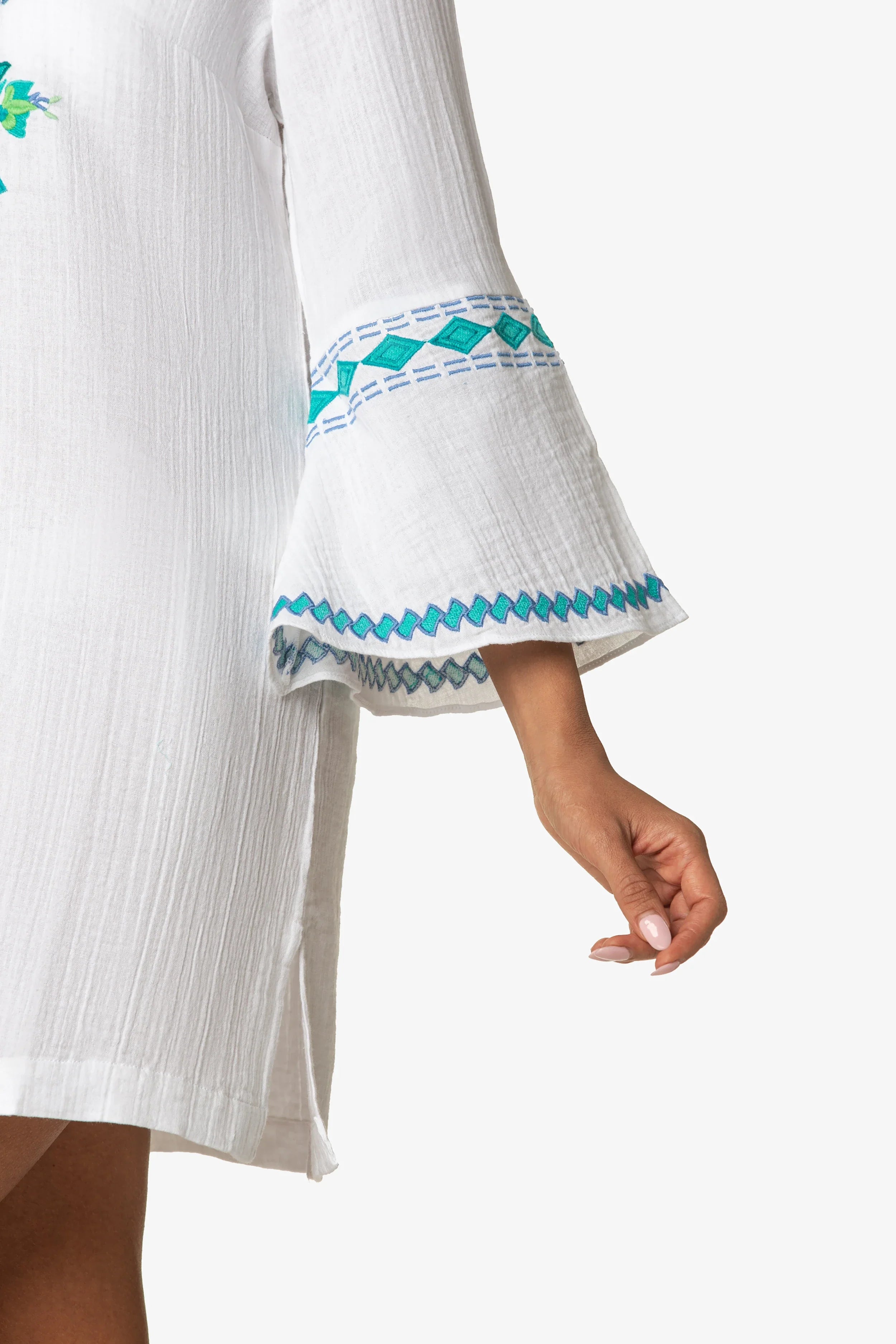 Sophia Tunic Top - Seafoam Aqua Color Women's Casual Blouse | Perfect for Work, Date Night & Summer Outfits