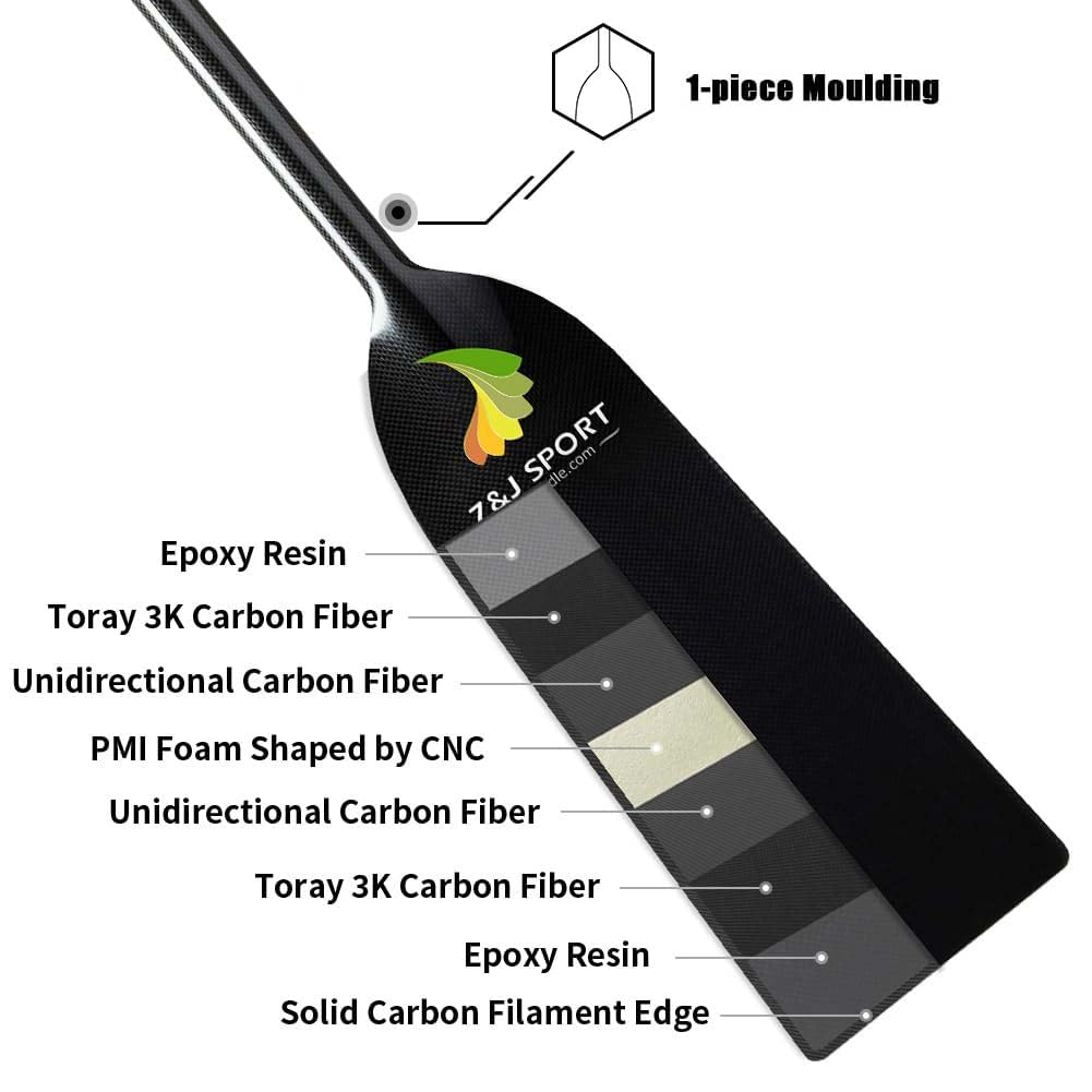 **Z&J SPORT Dragon Boat Paddle 43.3-52 Inch Adjustable Carbon Fiber Oar - IDBF Approved, T-Handle with Adjuster for Competitive & Recreational Dragon Boat Racing (110-132cm, Lightweight & Durable)** - Perfect for Training, Racing, and Team Events