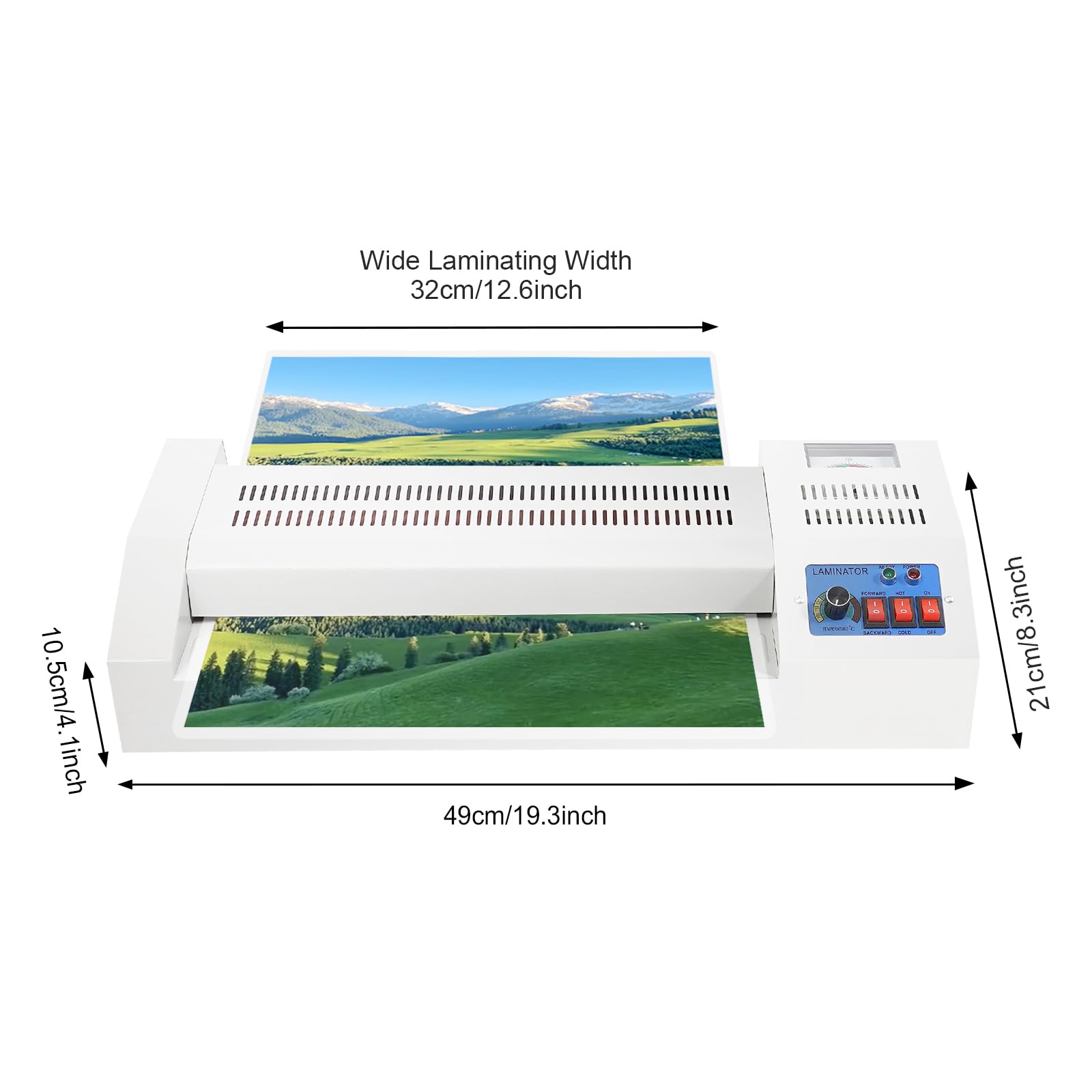 A3 A4 Hot & Cold Film Laminator Machine - 13 Inch Thermal Laminating Equipment with Roller System for Home & Office Use | Perfect for Document Protection, Photo Preservation, and Craft Projects
