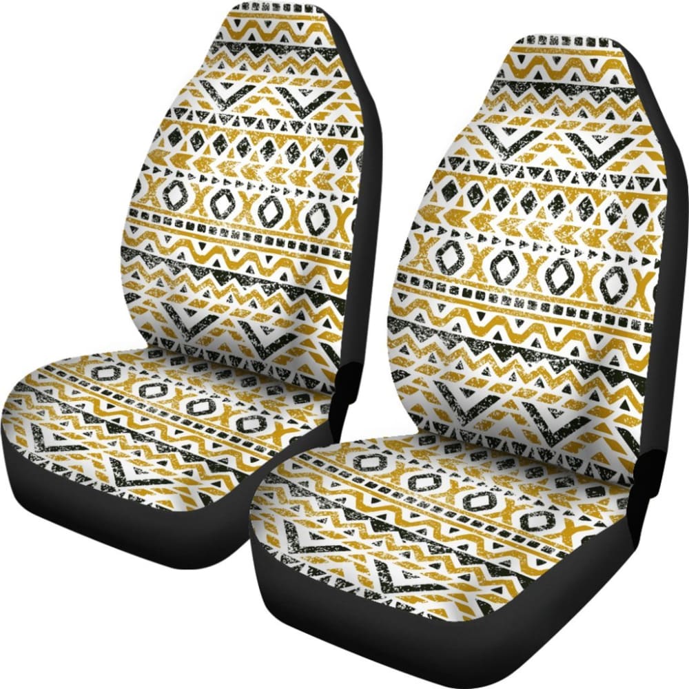 Premium Aztec Gold & Black Car Seat Covers - Universal Fit for Cars, Trucks & SUVs - Stylish Protection for Daily Commutes & Road Trips