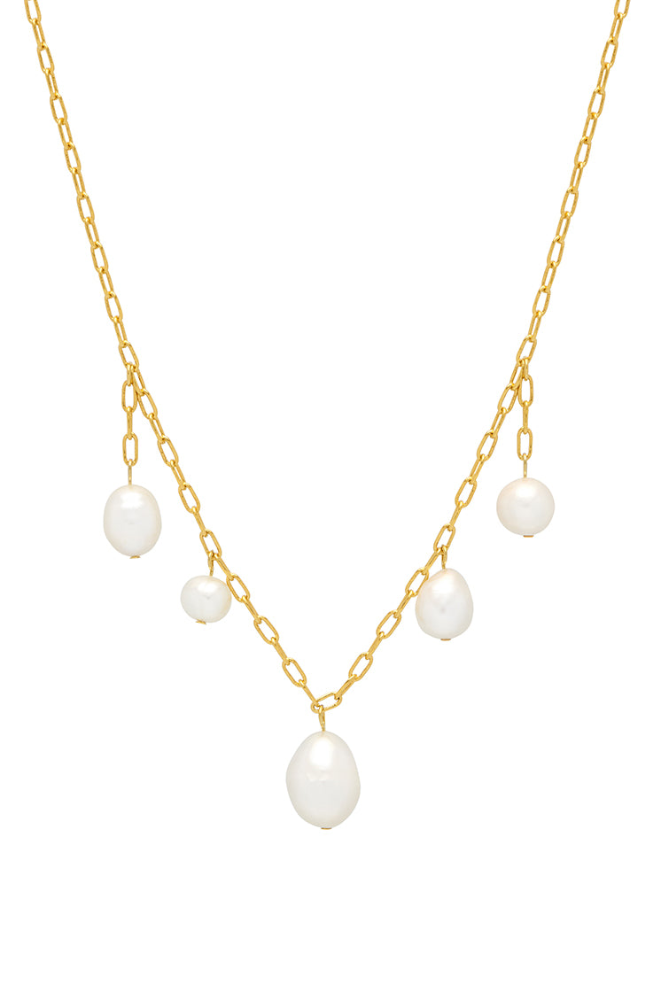 Elegant Pearl Drop Necklace for Women - Classic White Pearl Pendant with Sterling Silver Chain - Perfect for Weddings, Parties & Special Occasions