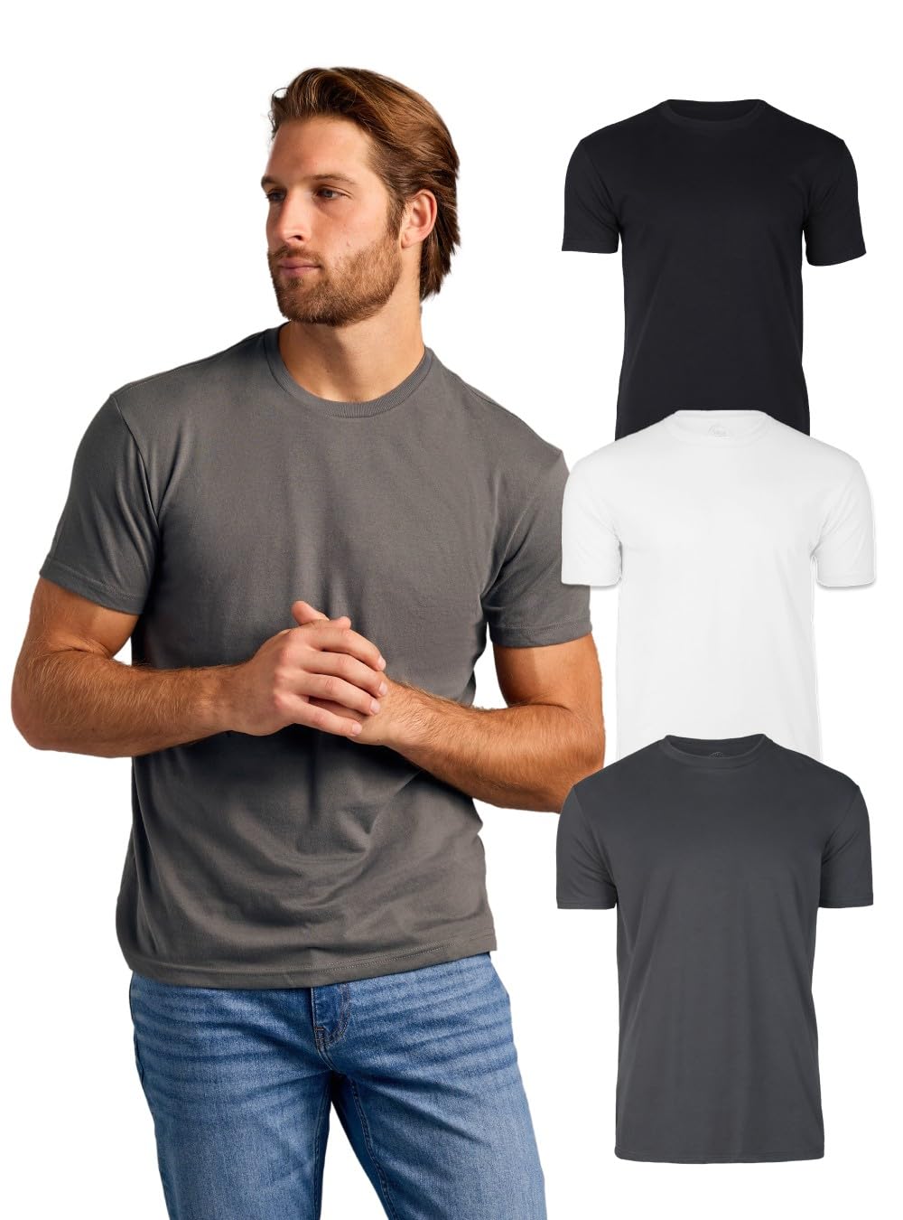 True Classic Men's T-Shirts - Soft Cotton Short Sleeve Crew Neck Basic Tee for Casual Wear | Perfect for Everyday Outfits, Lounge & Gym