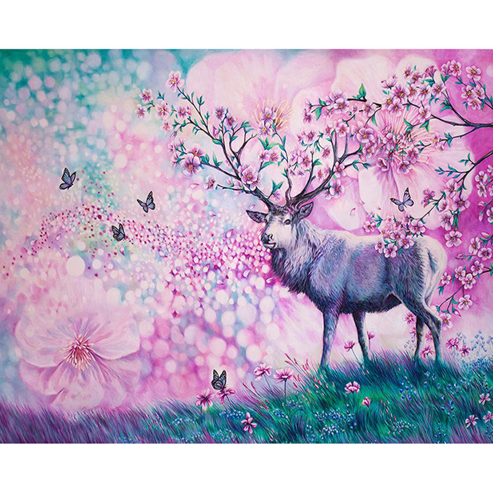3000 Piece Jigsaw Puzzle for Adults - Challenging Flower Deer Puzzle Game, Stress Relief & Family Fun, Perfect for Home Decor & Gifts | Great for Relaxation, Cognitive Training & Living Room Decoration