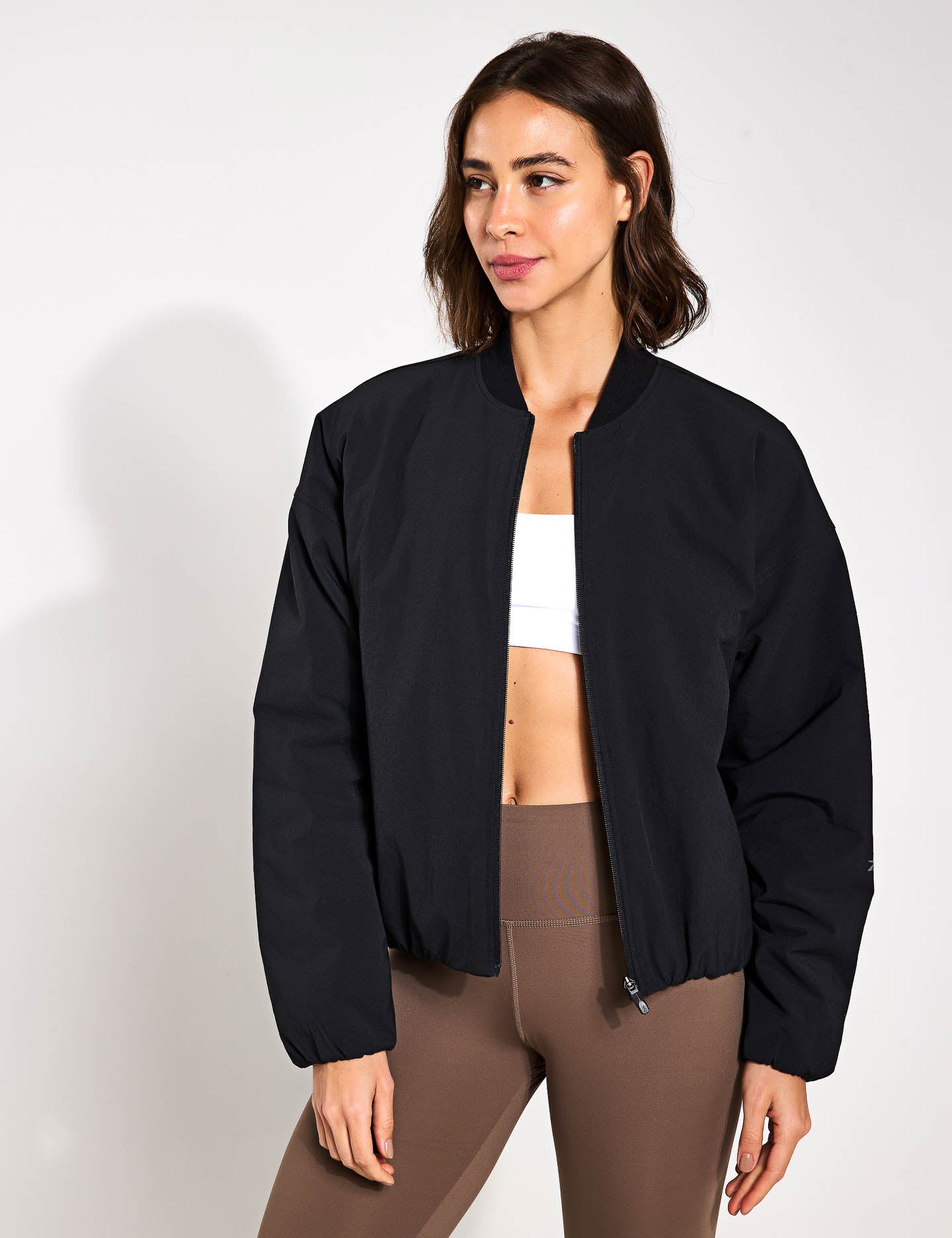Active Collective Skystretch Woven Jacket - Lightweight Water-Resistant Outdoor Jacket for Hiking, Running & Travel - Black