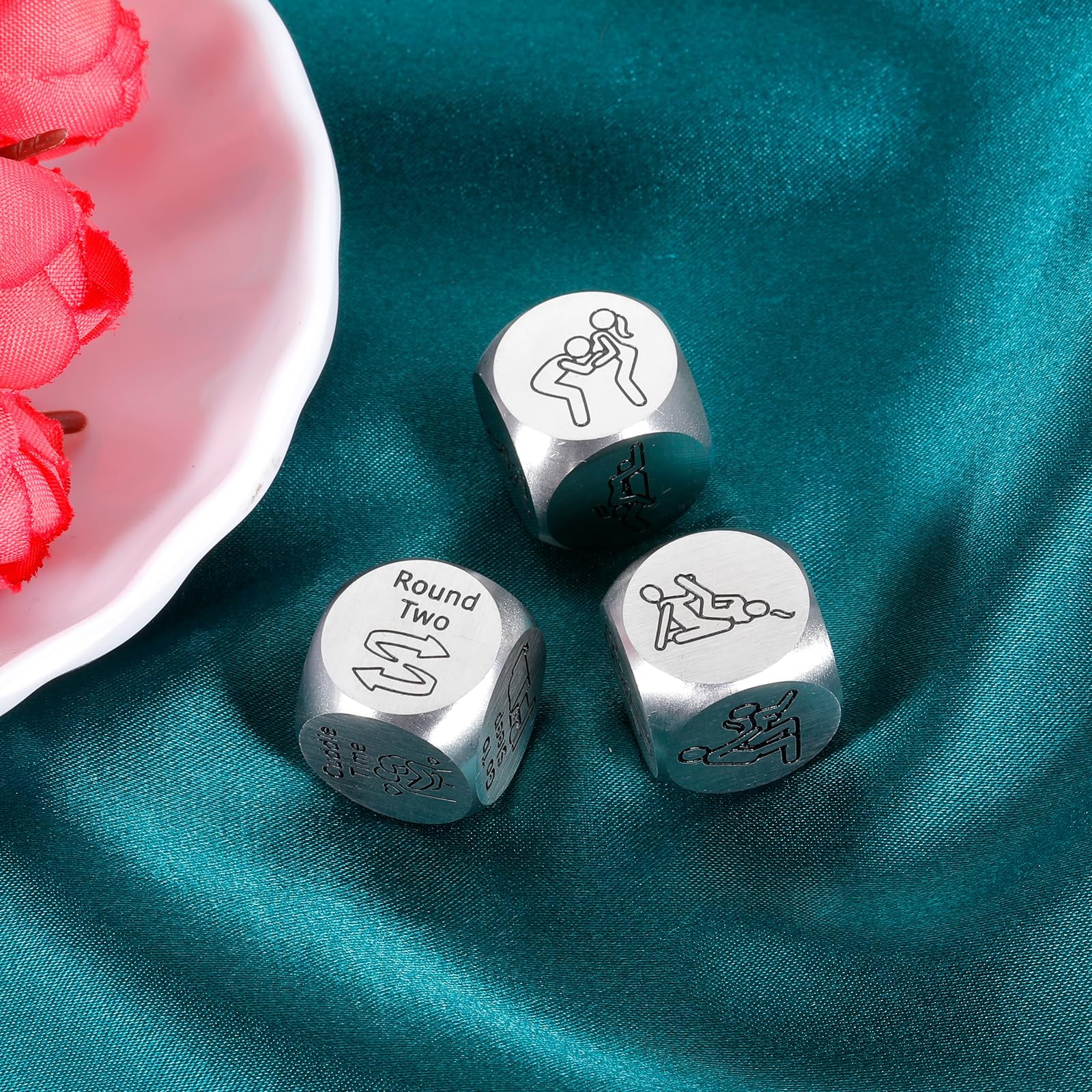 Sex Dice for Couples - Adult Intimacy Dice Game Set for Romantic Date Nights, Boyfriend & Girlfriend Gifts, Anniversary & Birthday Present for Husband Wife - Perfect for Valentine's Day, Stocking Stuffers & Spicing Up Your Love Life