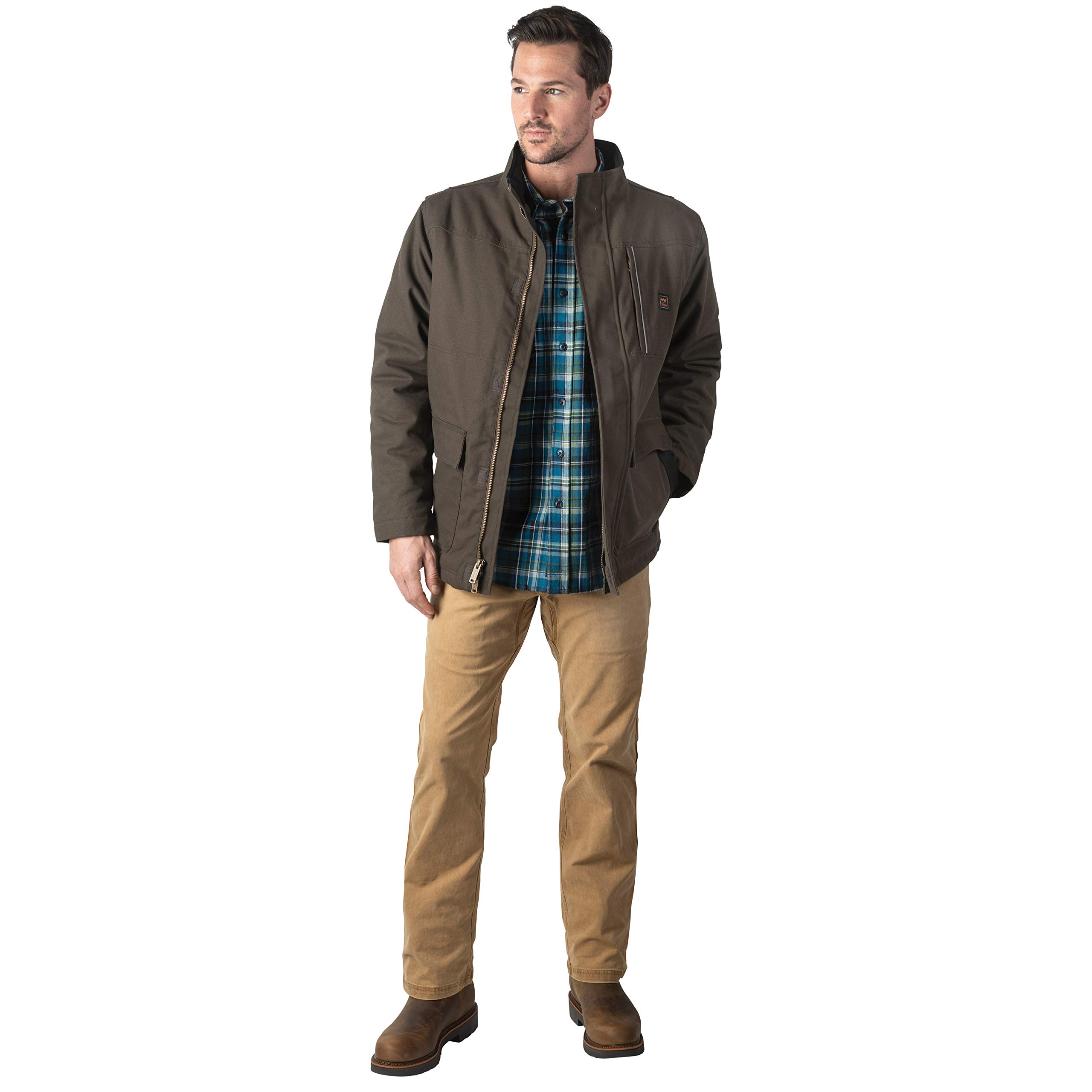 Men's Super Duck Insulated Winter Coat - Waterproof Windproof Heavy Duty Jacket for Outdoor Activities, Hunting, and Cold Weather Protection