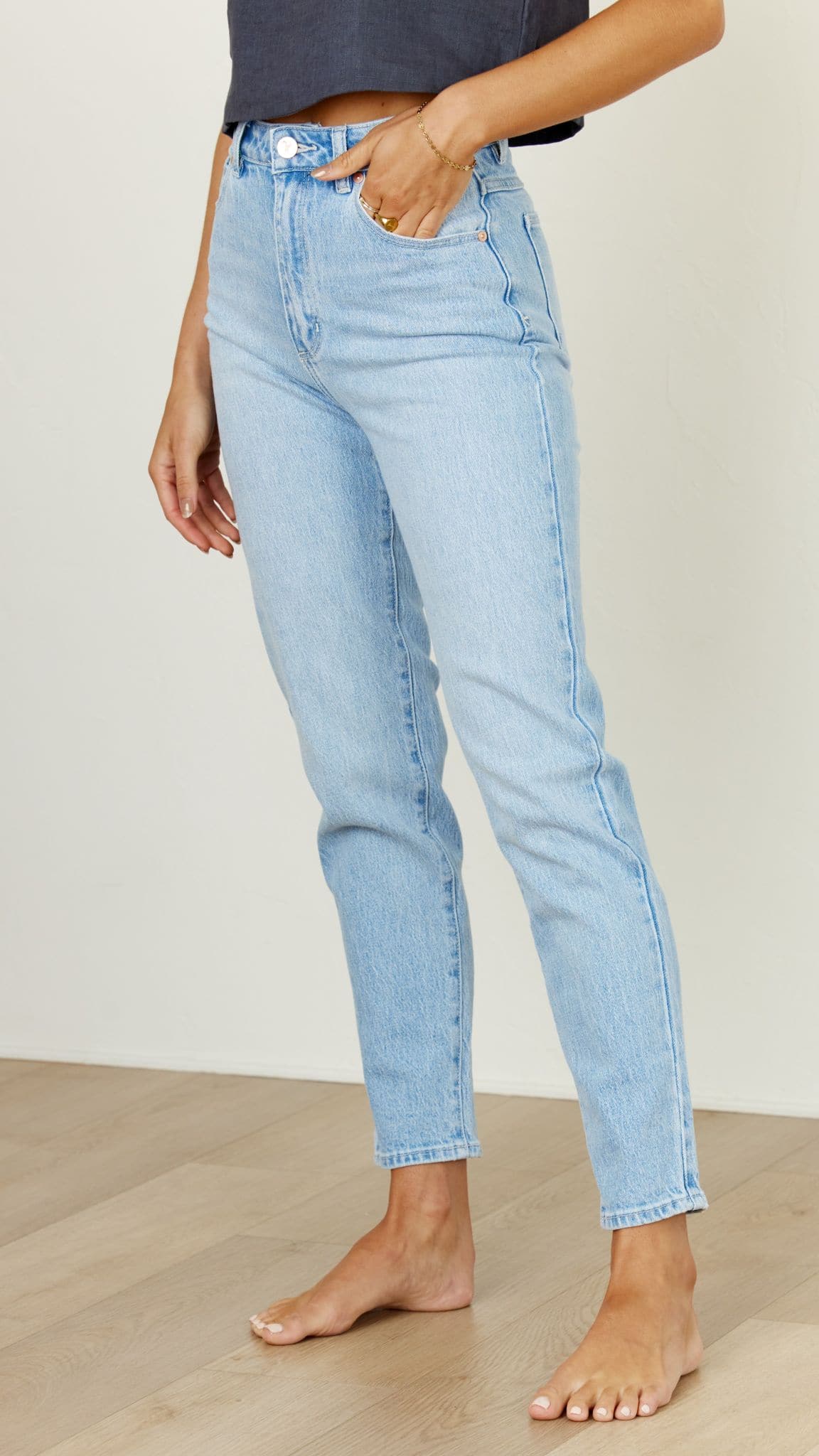Abrand Women's High Waist Slim Fit Jeans - 94% Cotton Stretch Denim Pants for Casual Wear & Everyday Outfits