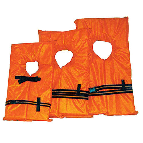 Kent Foam Life Jacket for Kids 30-50 lbs - USCG Approved Orange Buoyancy Vest for Swimming, Boating & Water Safety