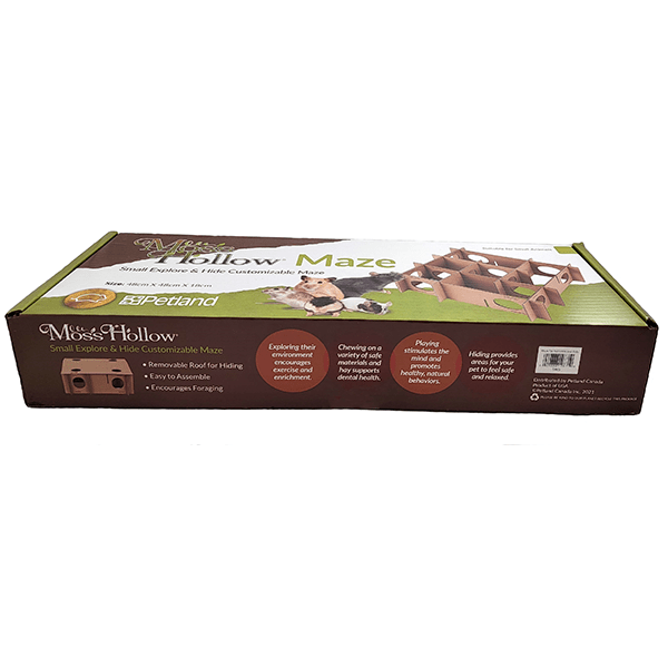 Small Animal Moss Hollow Maze - Interactive Play & Hideout for Hamsters, Mice & Gerbils | Perfect for Cage Enrichment & Exercise