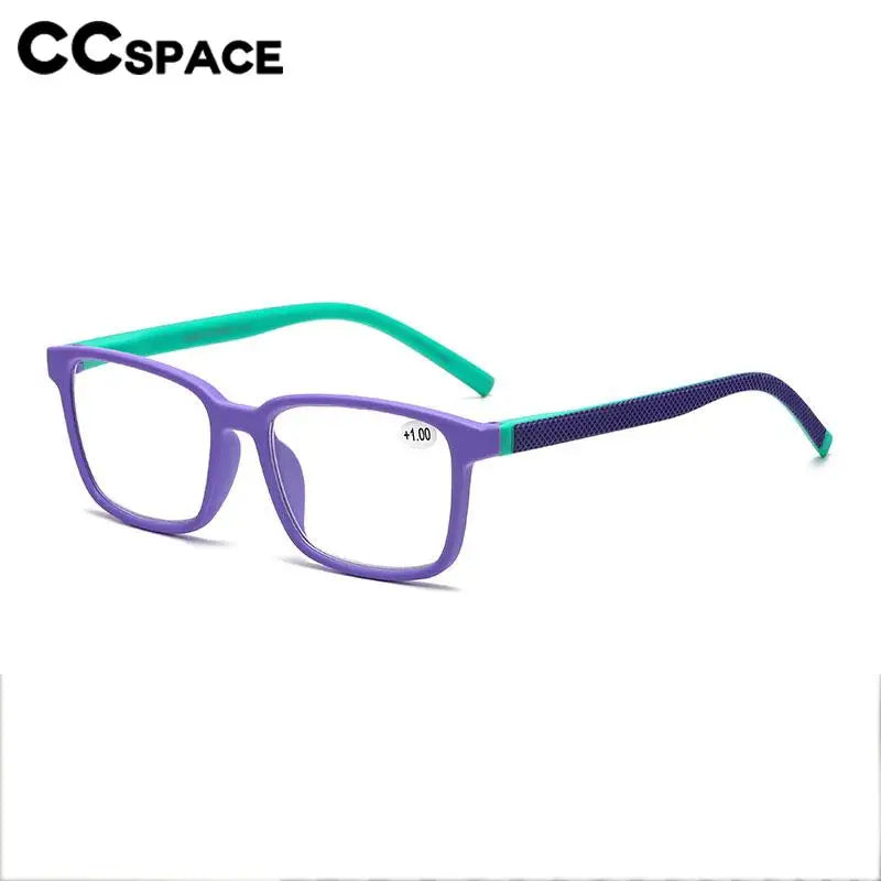 CCspace Unisex Full Rim Square Polycarbonate Reading Glasses +1.00 to +4.00 Strength - Lightweight & Durable for Reading, Computer Use & Office Work
