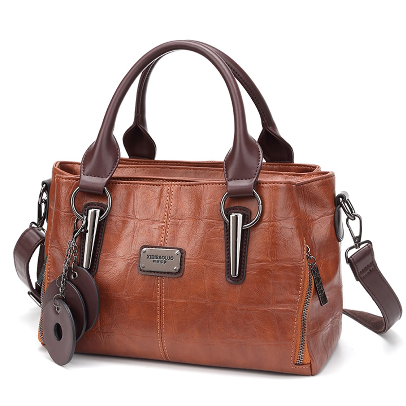 Vegan Leather Tote Bag for Women - Stylish Satchel Shoulder Bag with Multiple Compartments | Perfect for Work, Travel & Everyday Use | Eco-Friendly Handbag & Purse