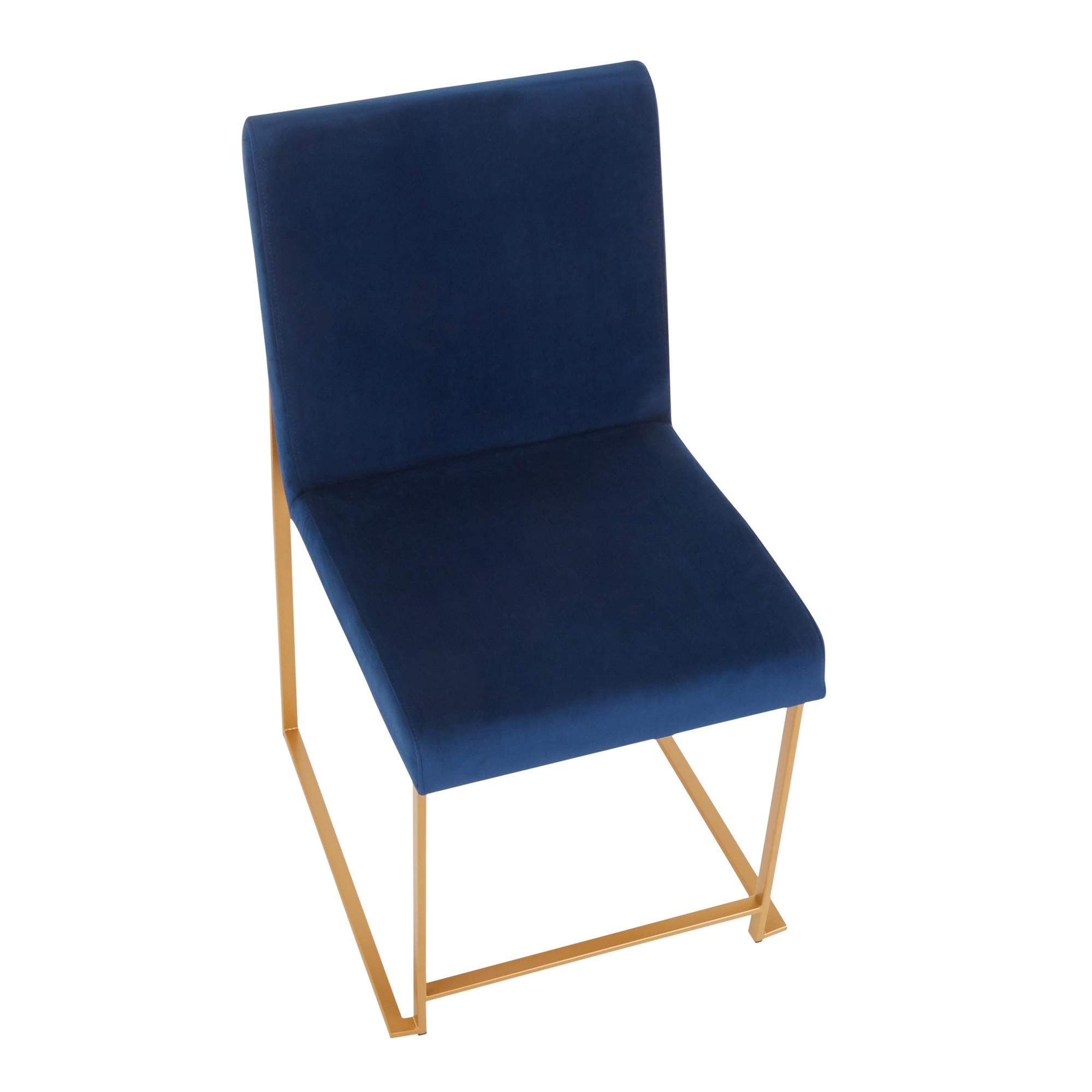 LumiSource High Back Fuji Dining Chair Set of 2 - Modern Upholstered Kitchen Chairs for Dining Table - Comfortable Contemporary Seating for Home, Restaurant & Office Use