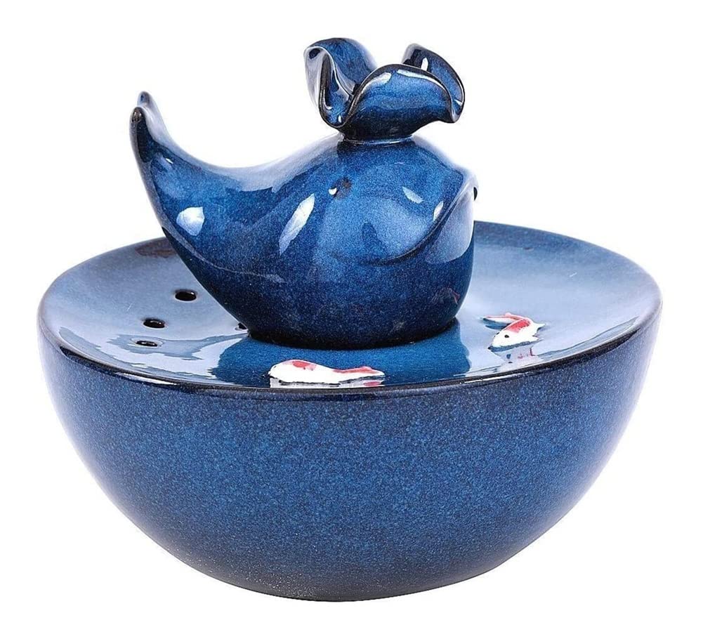 HAOKTSB Ceramic Pet Water Fountain - Automatic Quiet Drinking Fountain for Dogs & Cats with Filter, Non-Slip & Silent Design - Perfect for Home, Office, or Travel Pet Hydration Needs