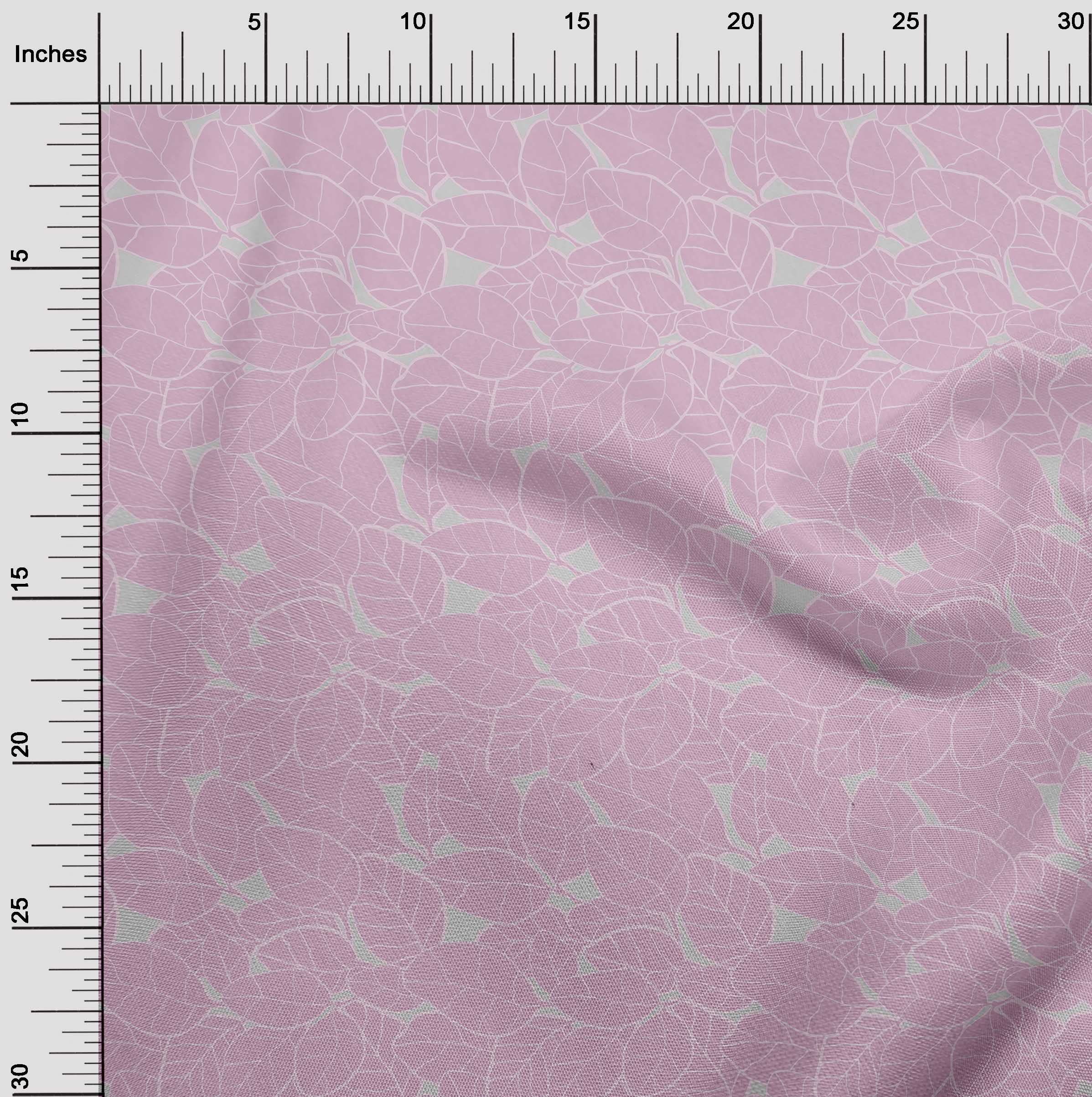 oneOone Viscose Jersey Light Pink Abstract Leaf Print Fabric by The Yard - 60 Inch Wide Soft Draping Material for Dresses, Skirts & DIY Fashion Projects