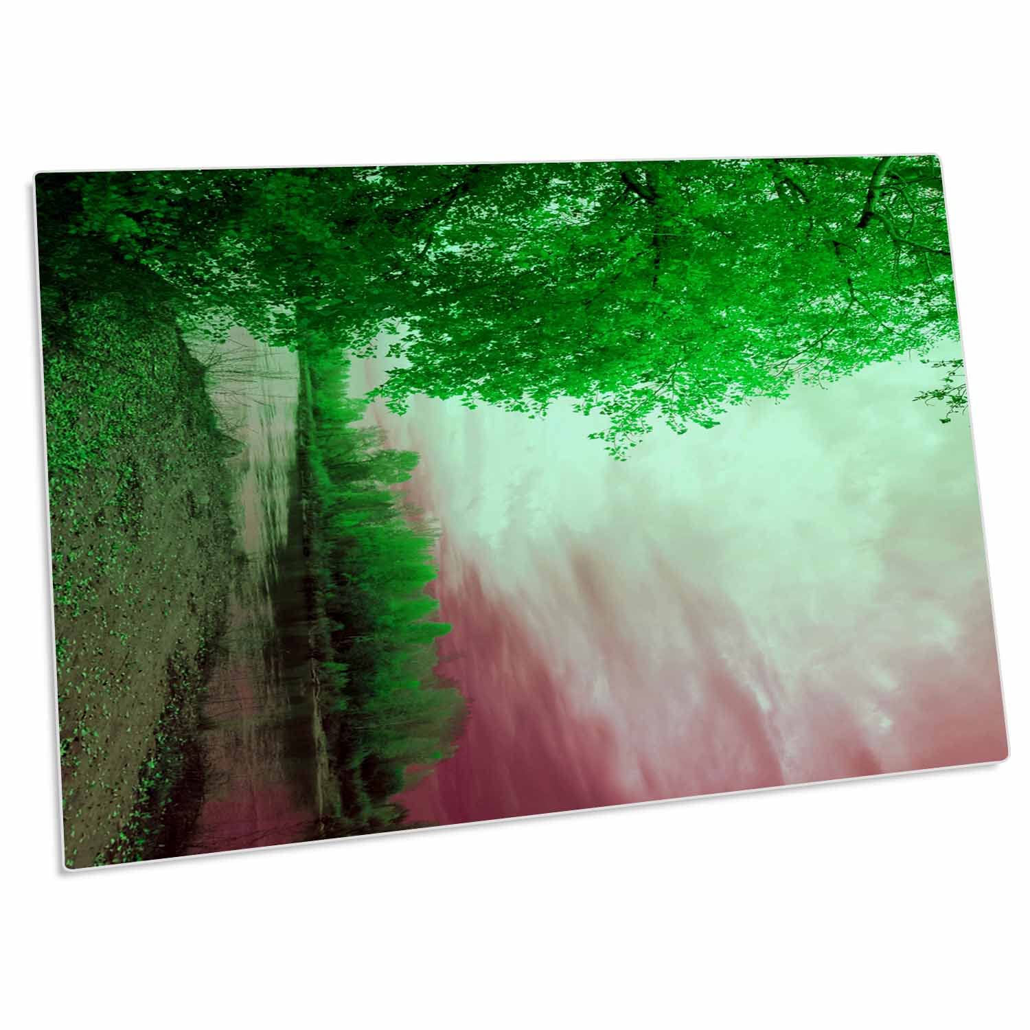 3D Rose Yves Creations Sunset Floating Greenery Desk Pad Place Mats Set - Waterproof Non-Slip Table Mat for Dining, Office, Home Decor (dpd-97753-1) - Perfect for Kitchen, Dining Table, Coffee Table & Workspace Protection