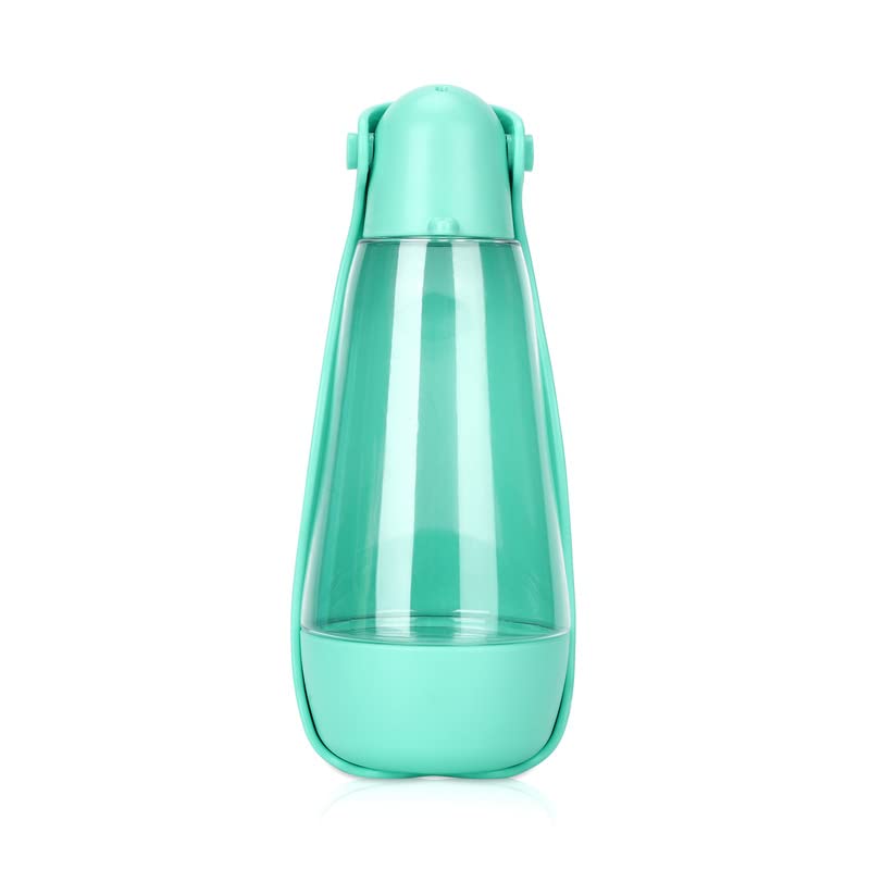 XQSSB Portable Pet Water Bottle - Multifunctional Travel Dog Water Dispenser with Food Container, Leak Proof Design for Outdoor Hiking, Walking, and Travel (Kettle Butter Green)