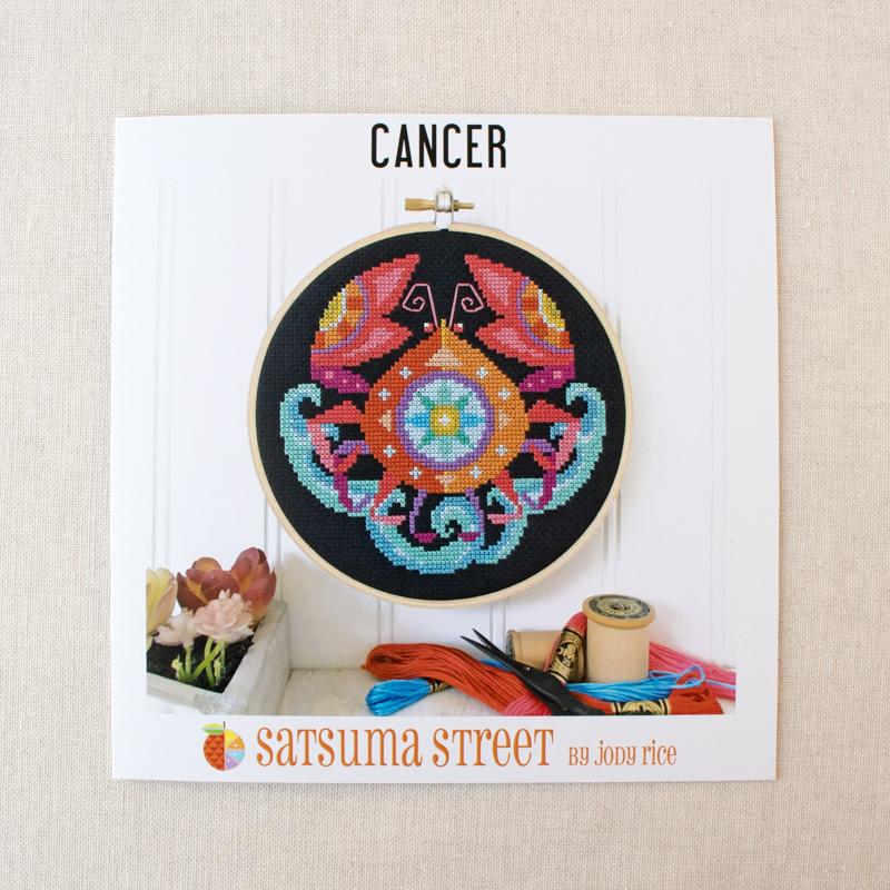 Zodiac Cross Stitch Pattern - Cancer Sign DIY Embroidery Kit for Home Decor, Wall Art & Gift Ideas | Perfect for Craft Lovers & Astrology Enthusiasts