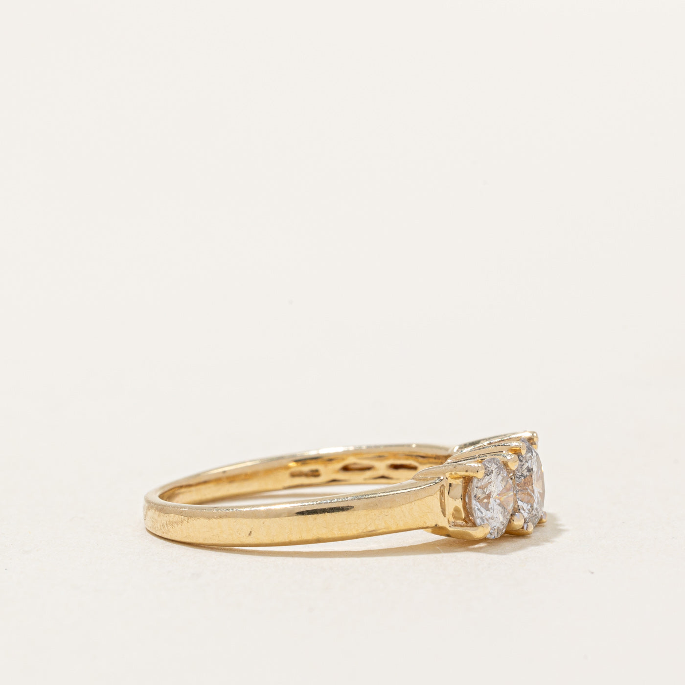 1.00ctw Three Stone Diamond Ring for Women - Size 5.25 | Elegant Wedding Band, Anniversary Gift & Engagement Jewelry | Perfect for Proposals, Special Occasions & Everyday Luxury