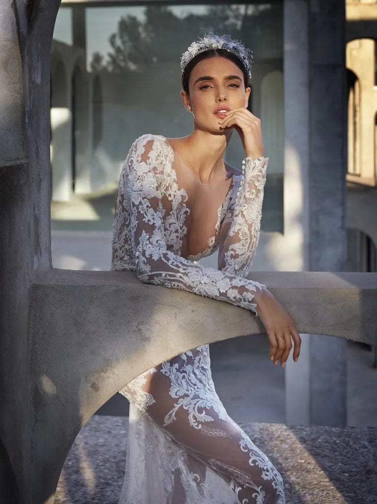 Atelier Pronovias Toulou Wedding Dress - Size 10 | Elegant Bridal Gown for Church Ceremony & Formal Reception