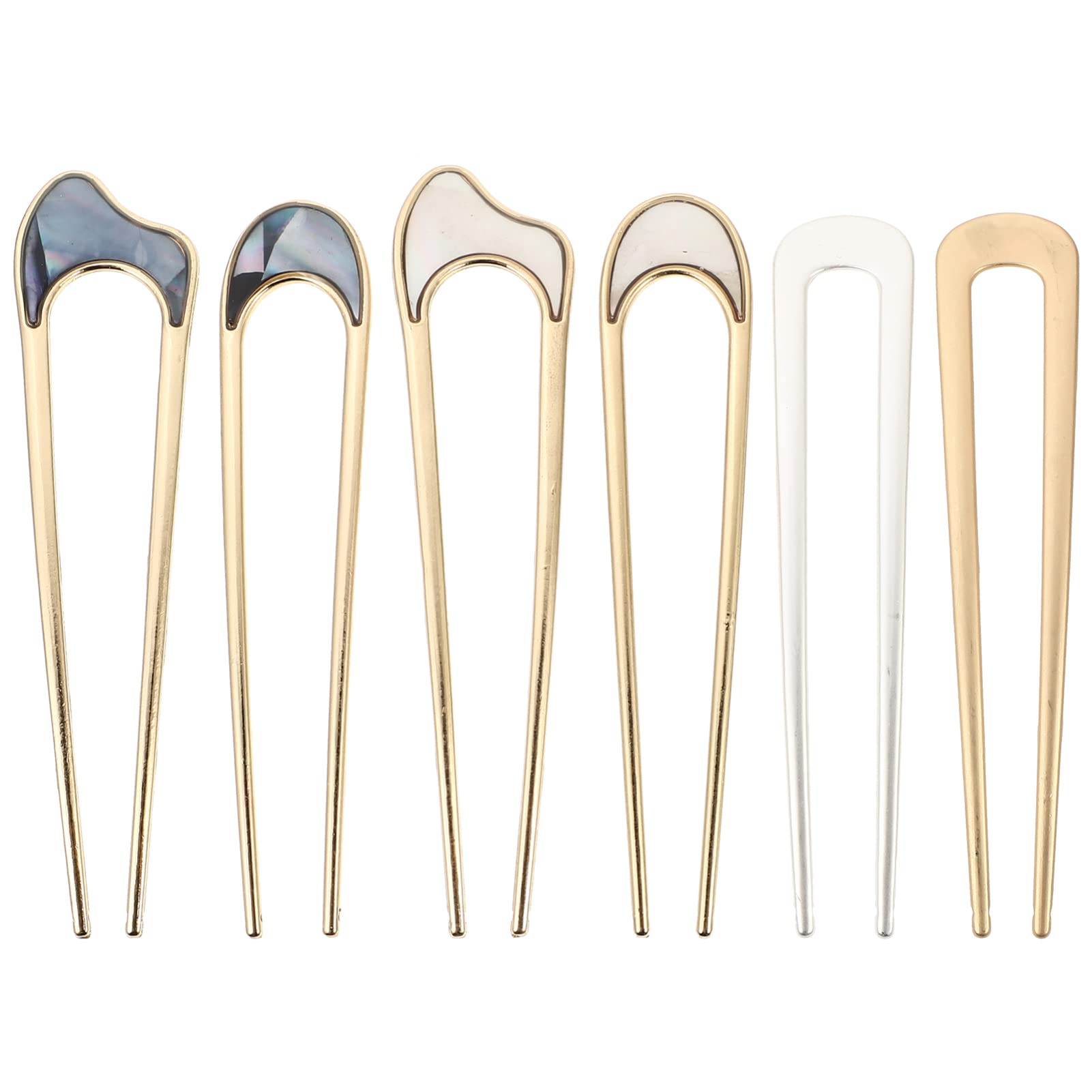 Beaupretty 6pcs Vintage U-Shaped Hair Pin Forks - Metal Hair Chopsticks & Hair Accessories for Wedding, Bridal, Updos & Special Occasions