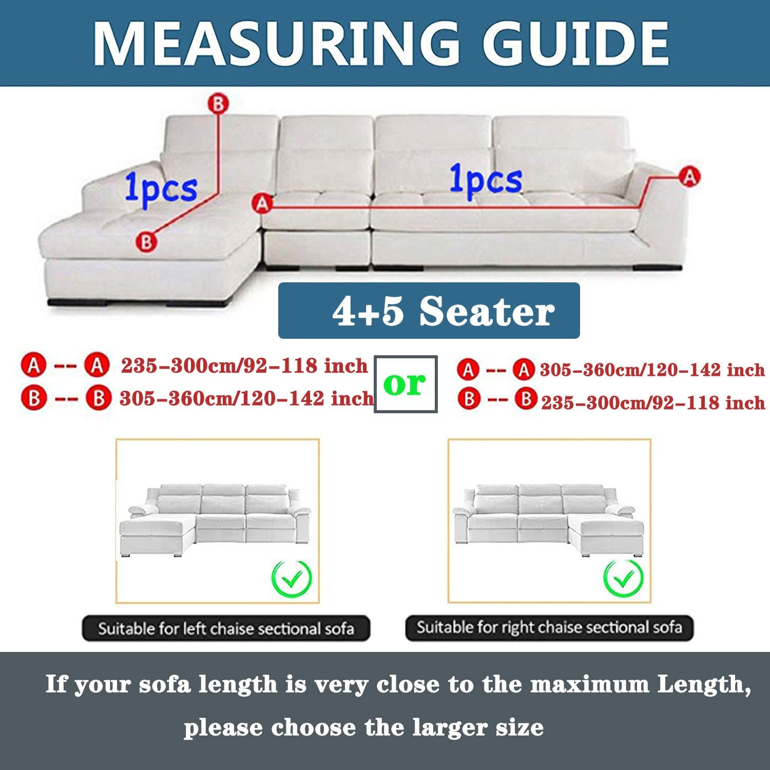 Stretch L-Shaped Sectional Sofa Slipcover - 4+5 Seat Couch Cover for Pets & Kids, Furniture Protector for Living Room (Black) - Perfect for Family Gatherings, Pet-Friendly Homes & Modern Living Spaces