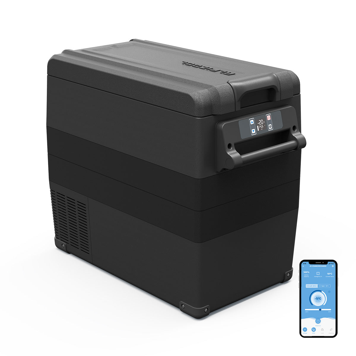Alpicool NCF55 12V/24V Portable Car Refrigerator Freezer - 55L Compact Fridge for Road Trips, Camping & Outdoor Adventures