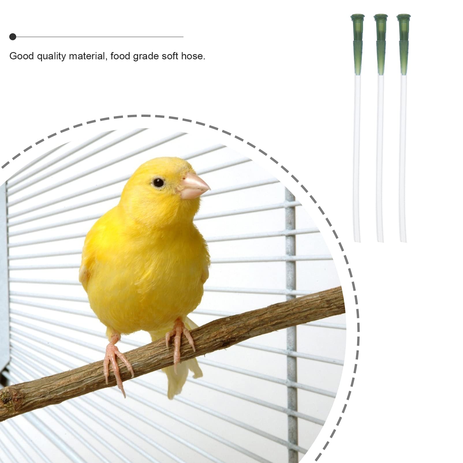 3pcs Plastic Bird Feeding Hose Kit - Durable Bird Feeder Accessories for Medicine Supply & Watering - Perfect for Aviaries, Pet Birds & Wild Bird Care