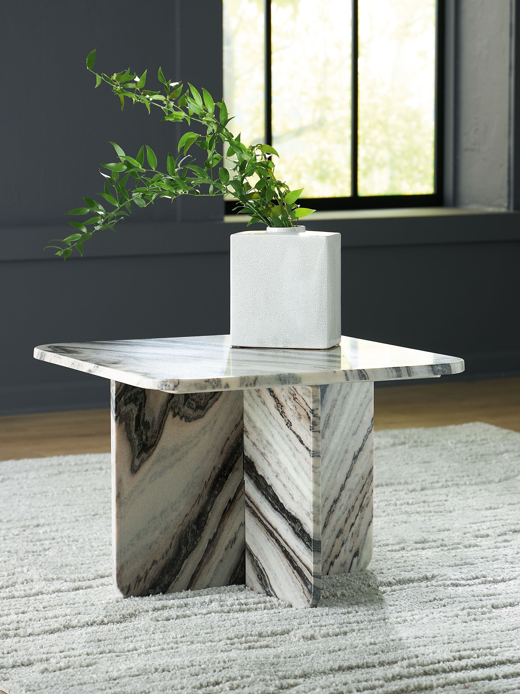 Baretton Modern Accent Cocktail Table - Stylish End Table for Living Room, Bedroom & Lounge - Perfect for Coffee, Books & Decor