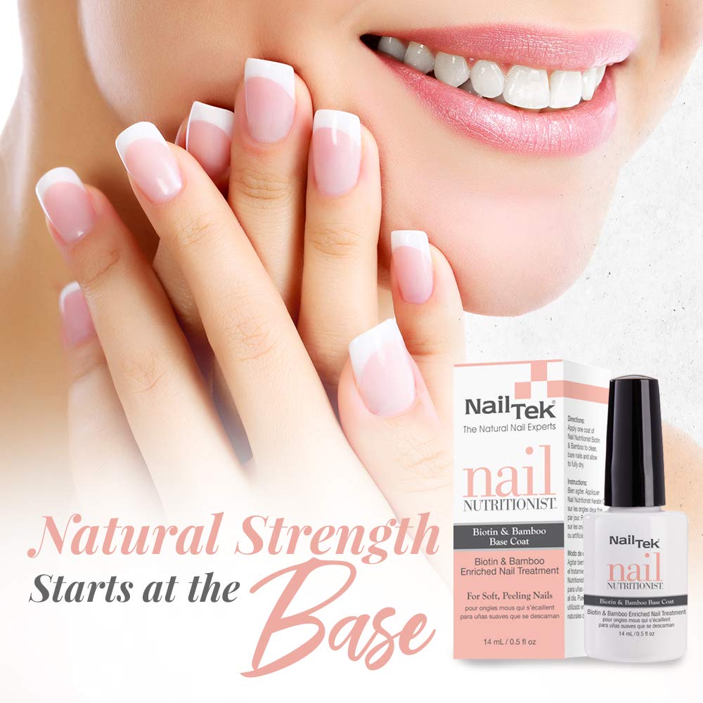 Nail Tek Nail Nutritionist - Bamboo & Biotin 5-in-1 Nail Treatment for Soft & Peeling Nails | 0.5 oz | Strengthens & Repairs | Perfect for Weak, Brittle Nails | At-Home Nail Care Solution