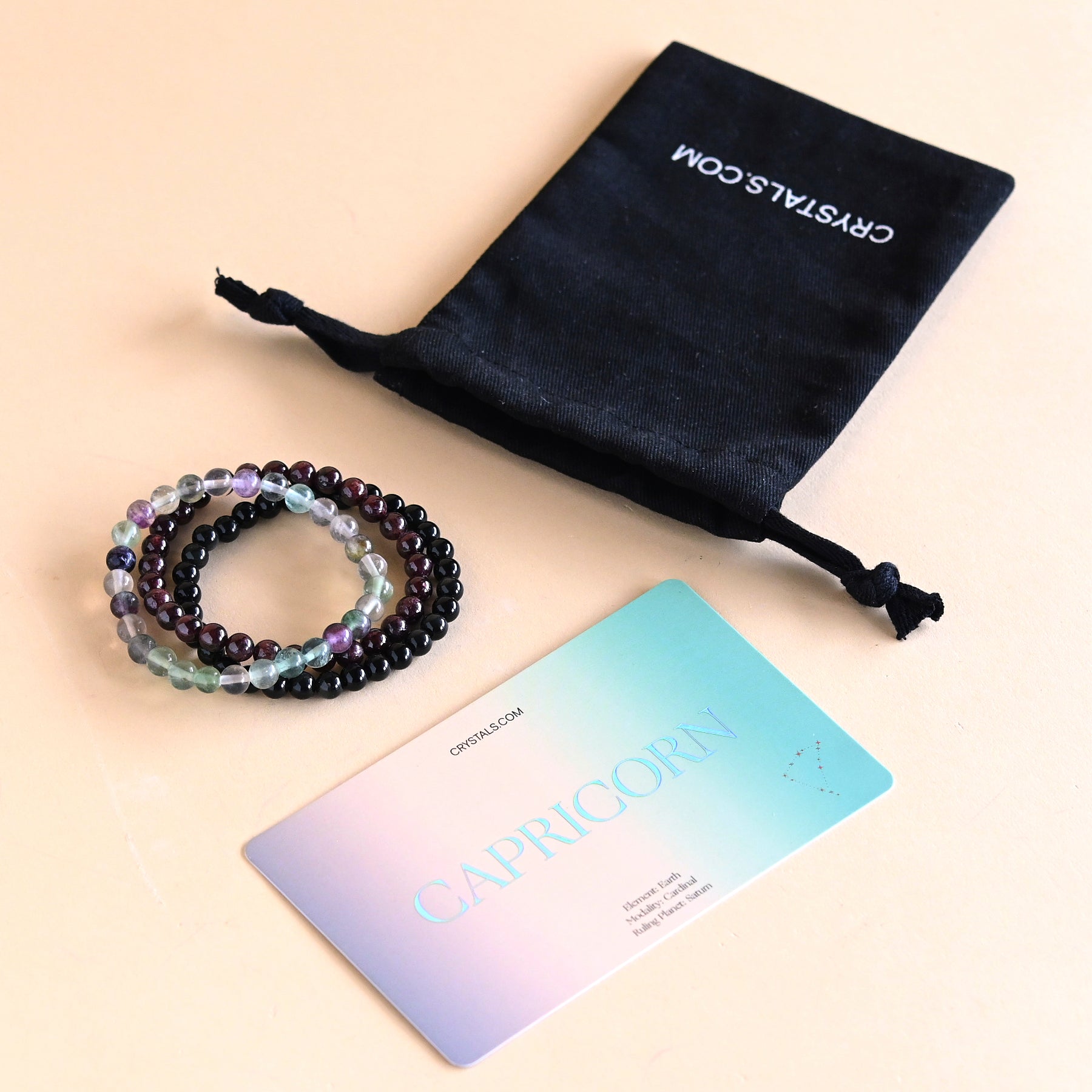 Capricorn Zodiac Bracelet Trio Set - Stylish & Meaningful Astrology Jewelry for Women | Perfect for Gifts, Daily Wear & Spiritual Healing