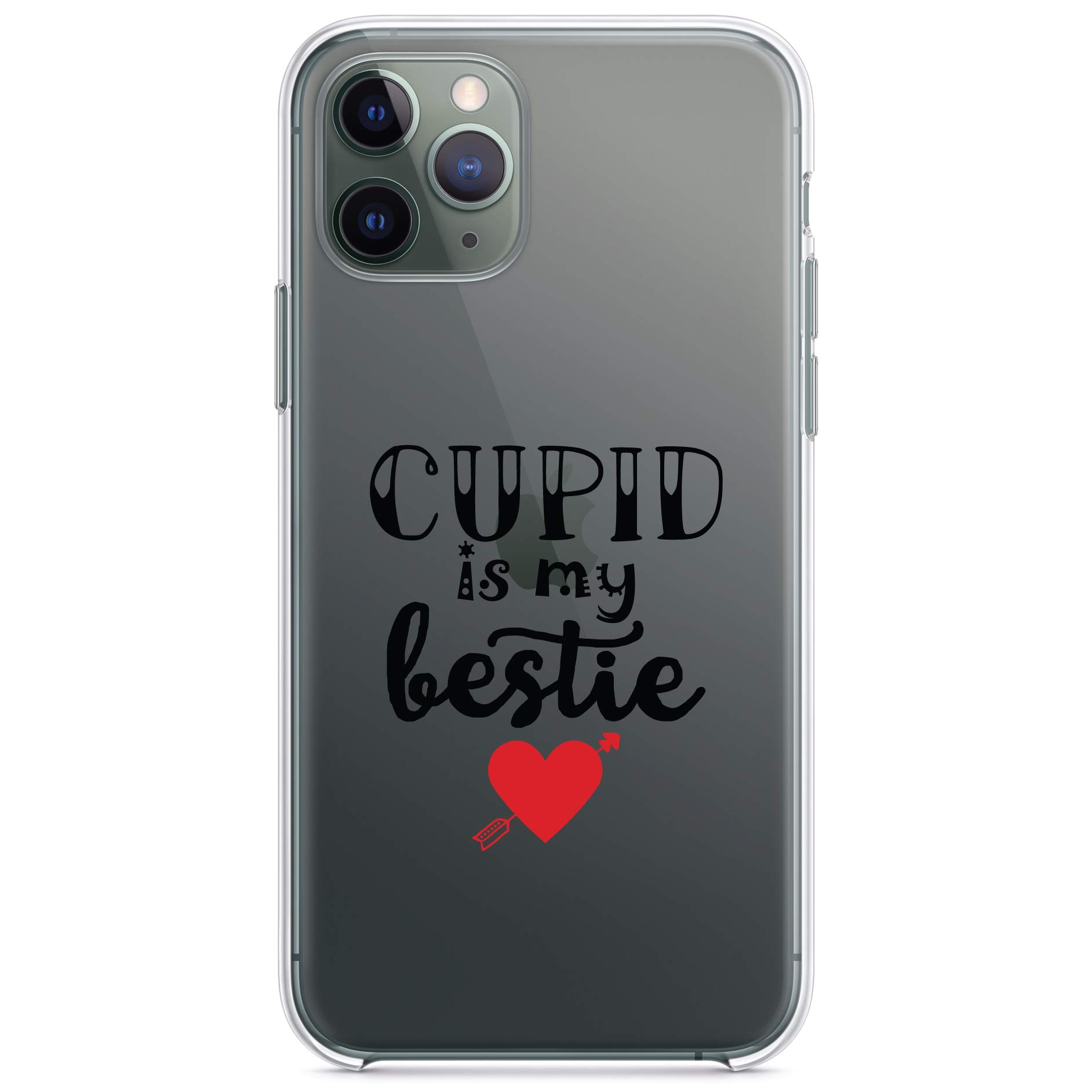 Premium Clear Shockproof Hybrid Case for iPhone 13 Pro MAX (6.7 Inch) - TPU Bumper & Acrylic Back with Tempered Glass Screen Protector - Valentine's Day Heart Design - Perfect Gift for Couples & Best Friends