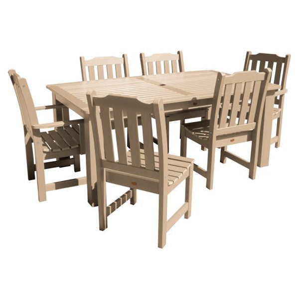 Lehigh 7-Piece Rectangular Outdoor Dining Set - Patio Furniture for Garden, Backyard, Poolside & BBQ Gatherings