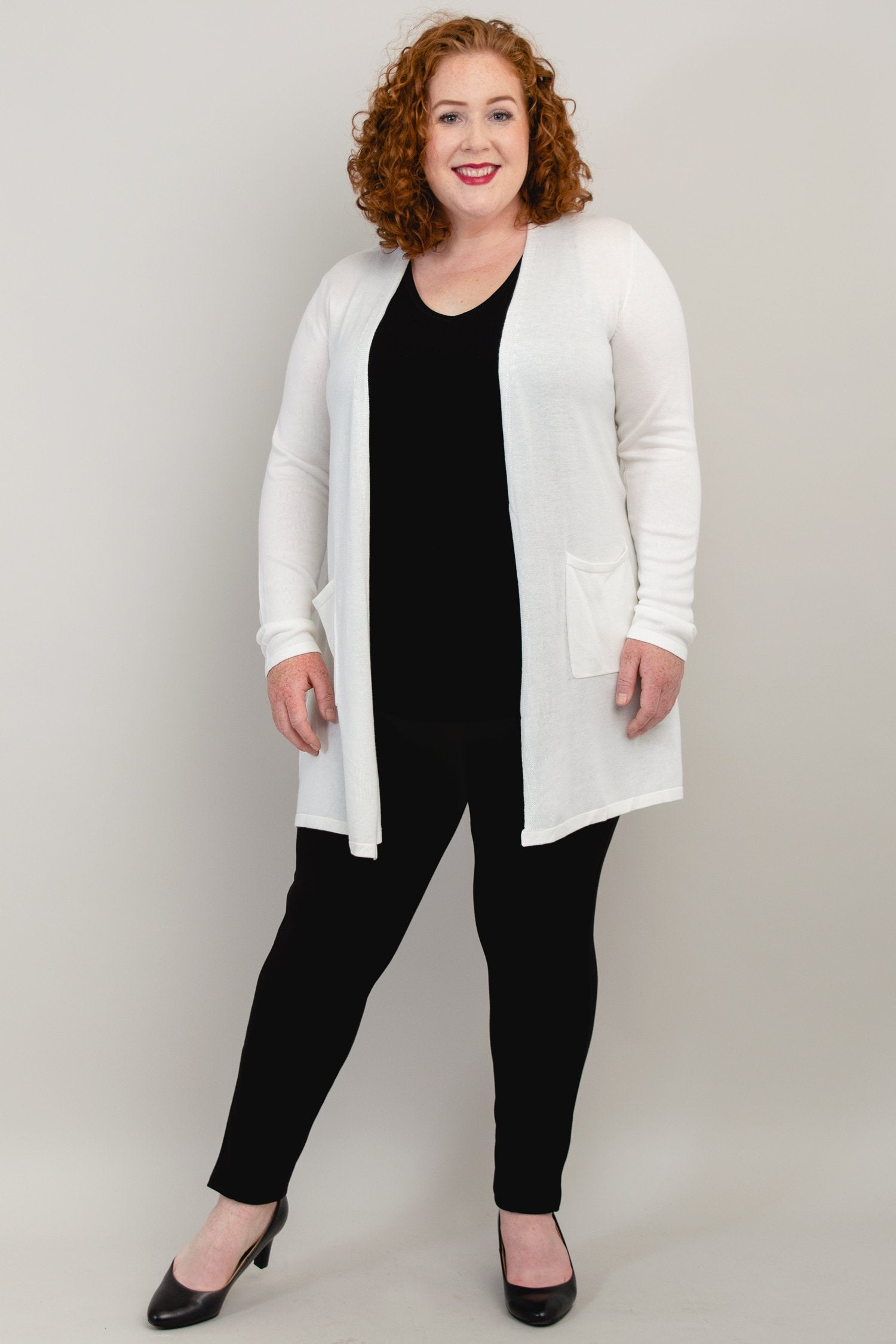 Justine Sweater - Soft White Bamboo Cotton Blend Women's Top for Casual Wear & Layering
